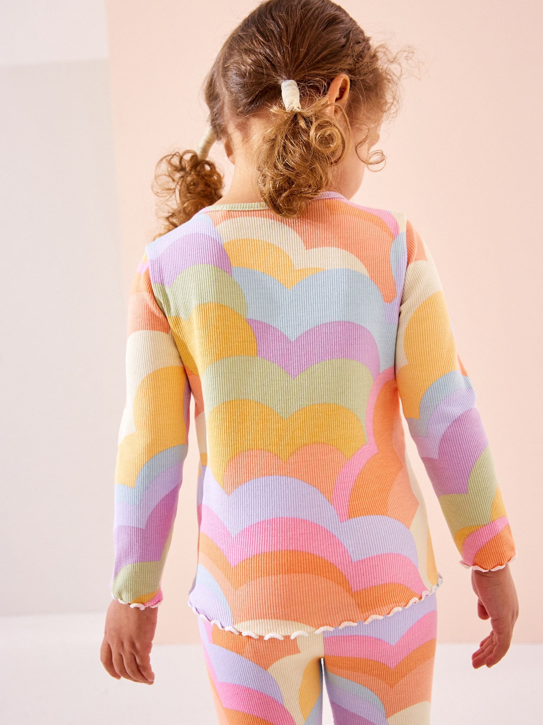 Rainbow Cotton Rich Long Sleeve Rib T-Shirt (3mths-7yrs)