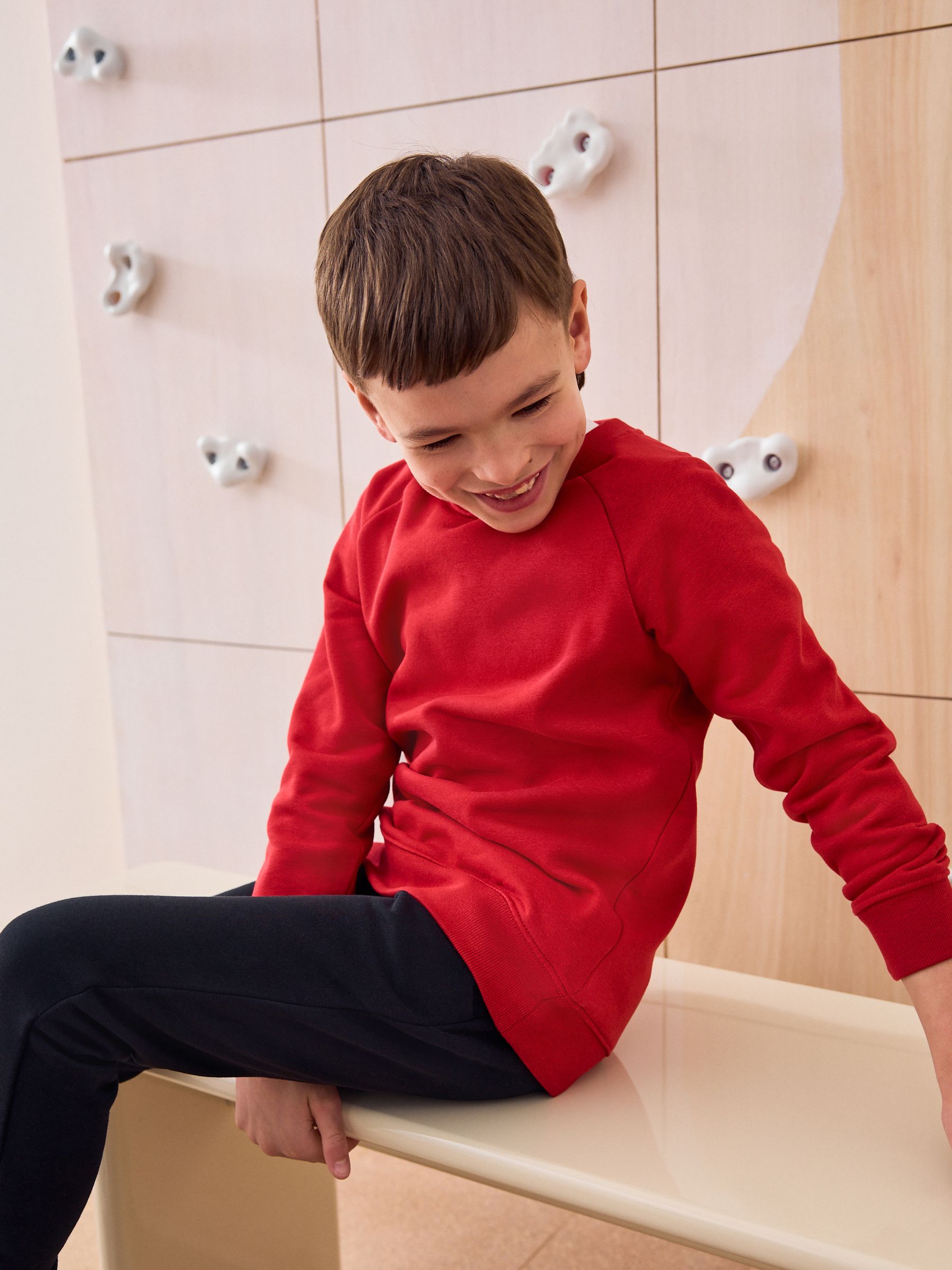 Red Crew Neck School Sweater (3-17yrs)