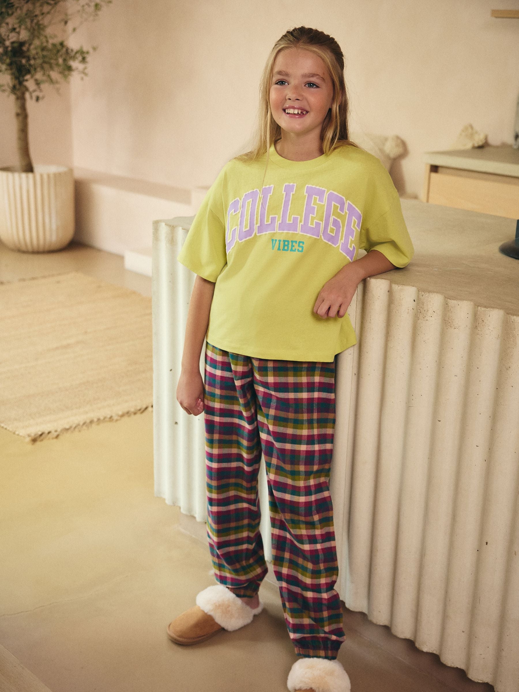 Green Woven Bottom Pyjamas 1 Pack (4-16yrs)