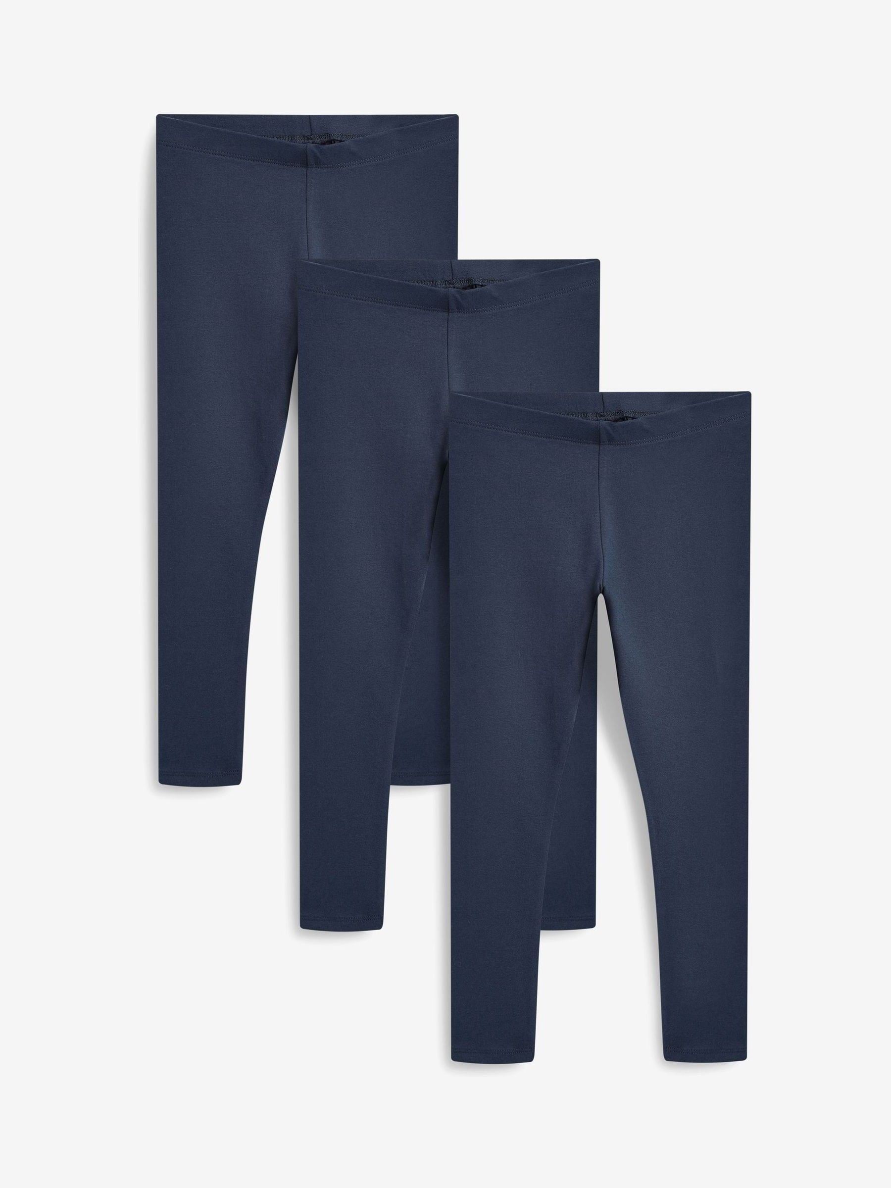 Navy Blue Regular Fit Leggings 3 Pack (3-16yrs)