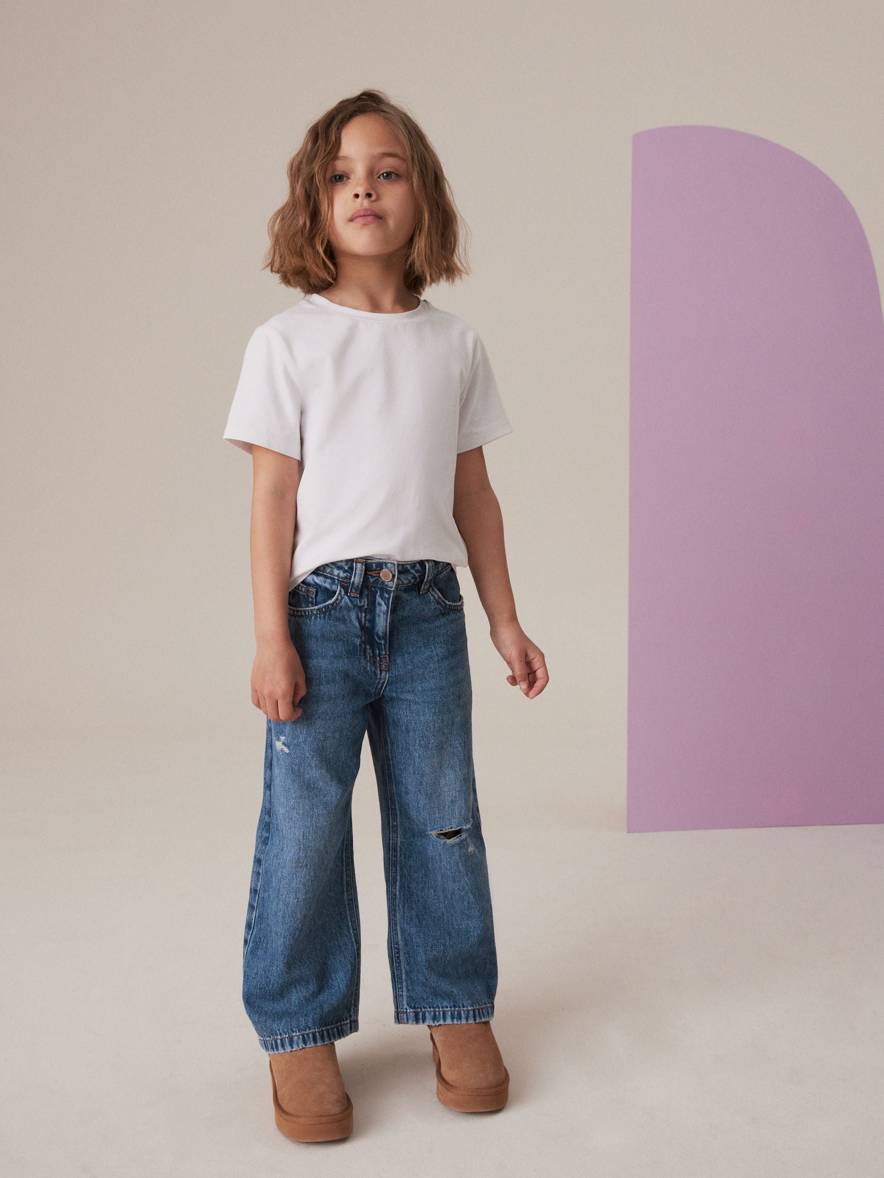 Dark Wash Wide Leg Jeans (3-16yrs)