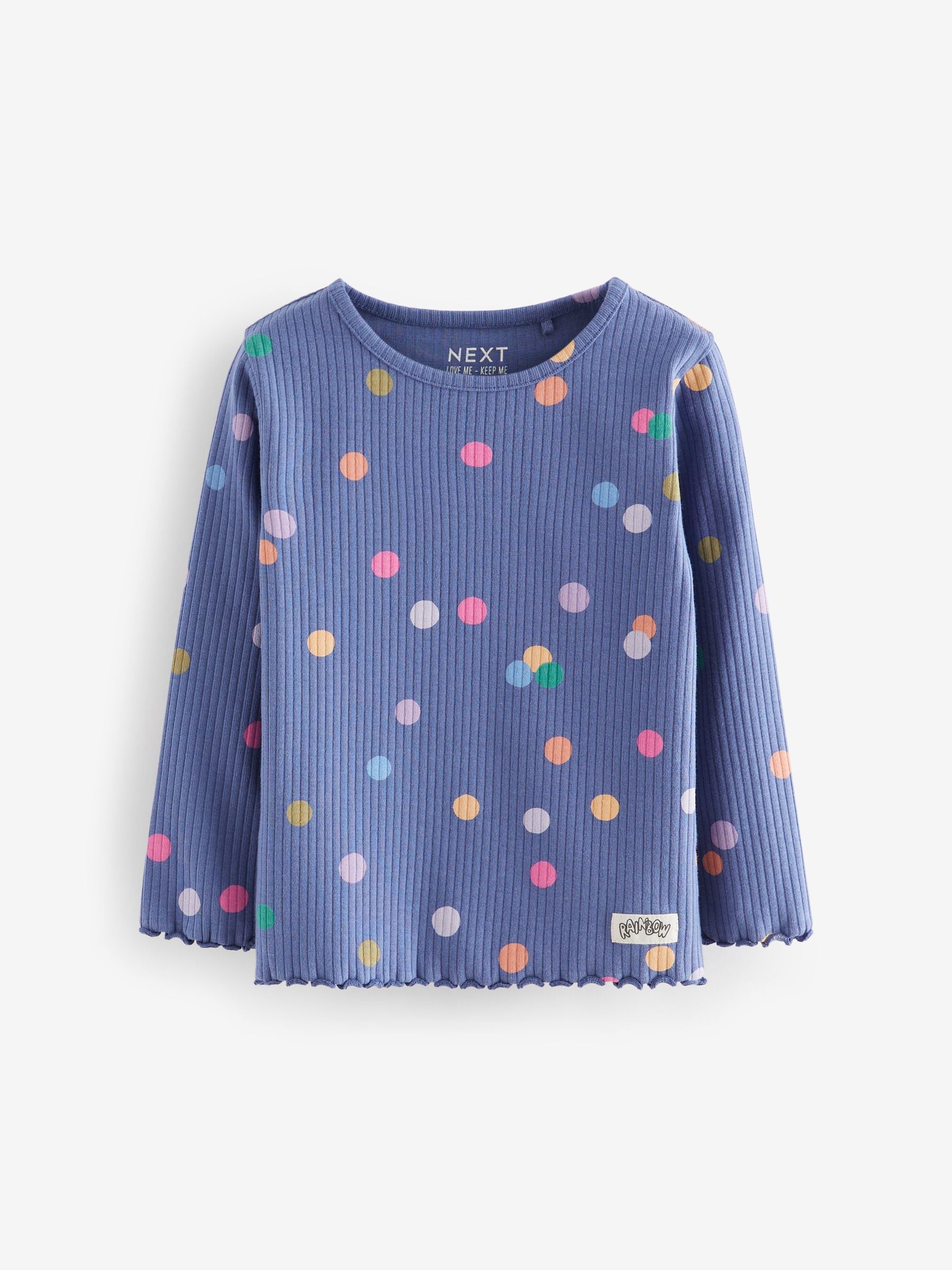 Orange Ribbed Long Sleeve Tops 5 Pack (3mths-7yrs)
