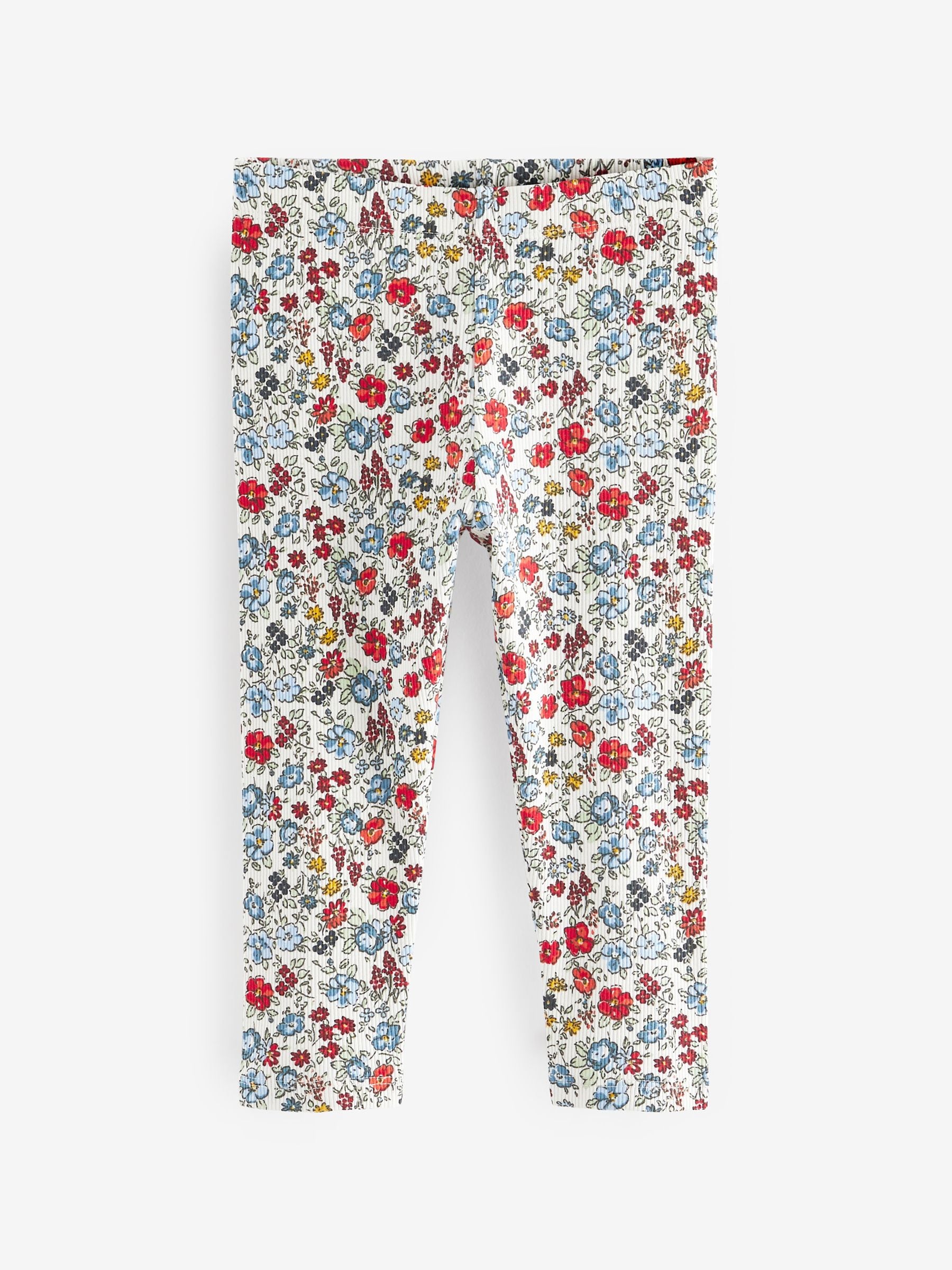 Navy Ribbed Leggings 5 Pack (3mths-7yrs)