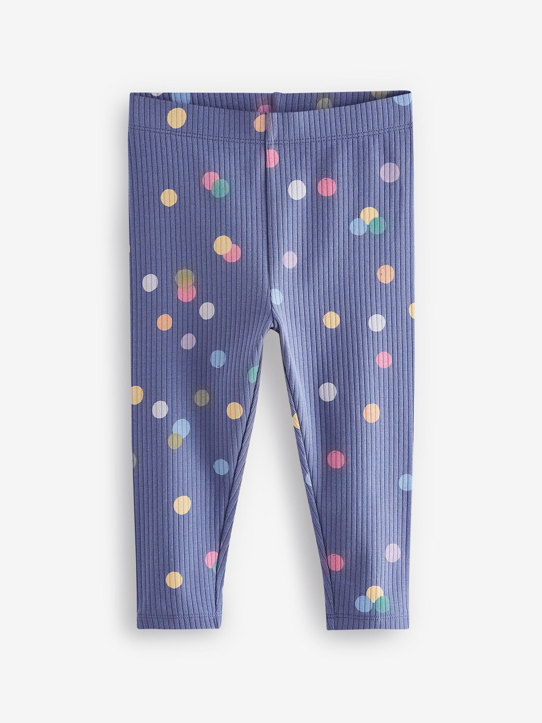 Orange Ribbed Leggings 5 Pack (3mths-7yrs)