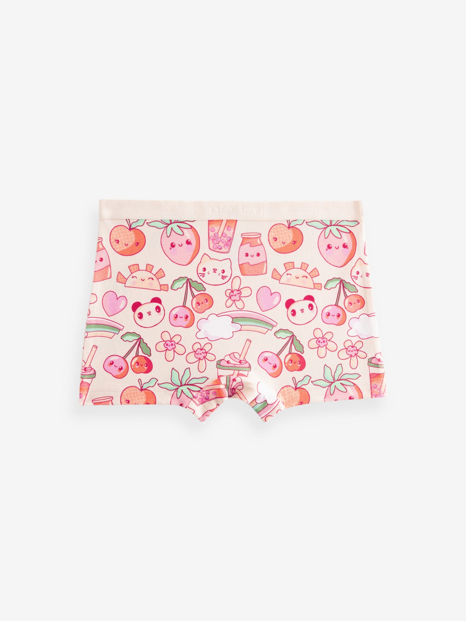 Pink Panda Short Briefs 5 Pack (2-16yrs)