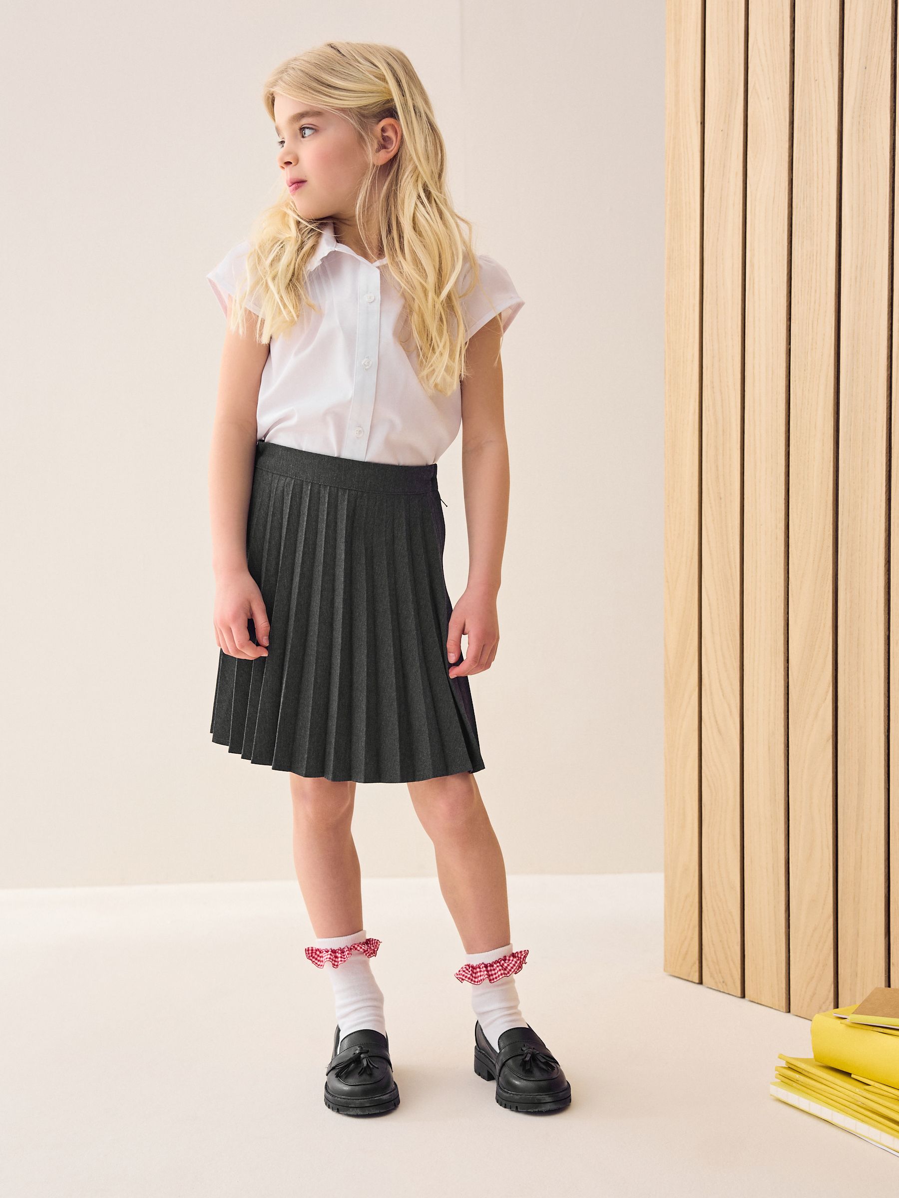 Grey Pleat School Skirt (3-16yrs)