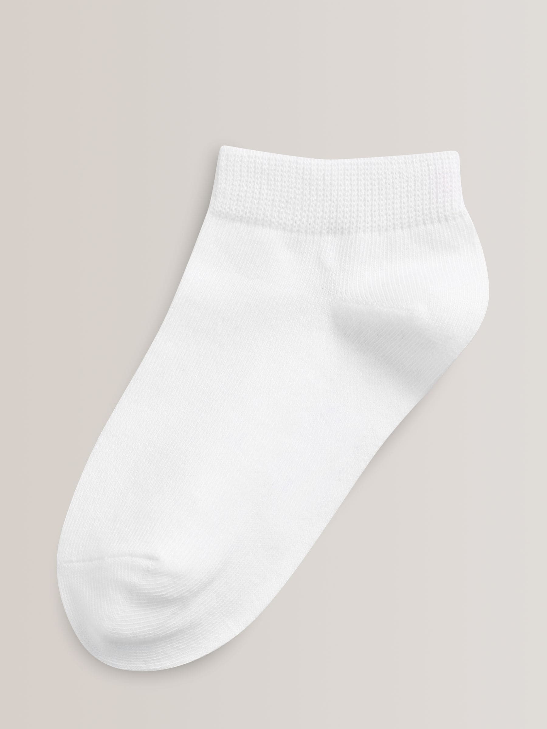 White 5 Pack Cotton Rich Trainer Socks