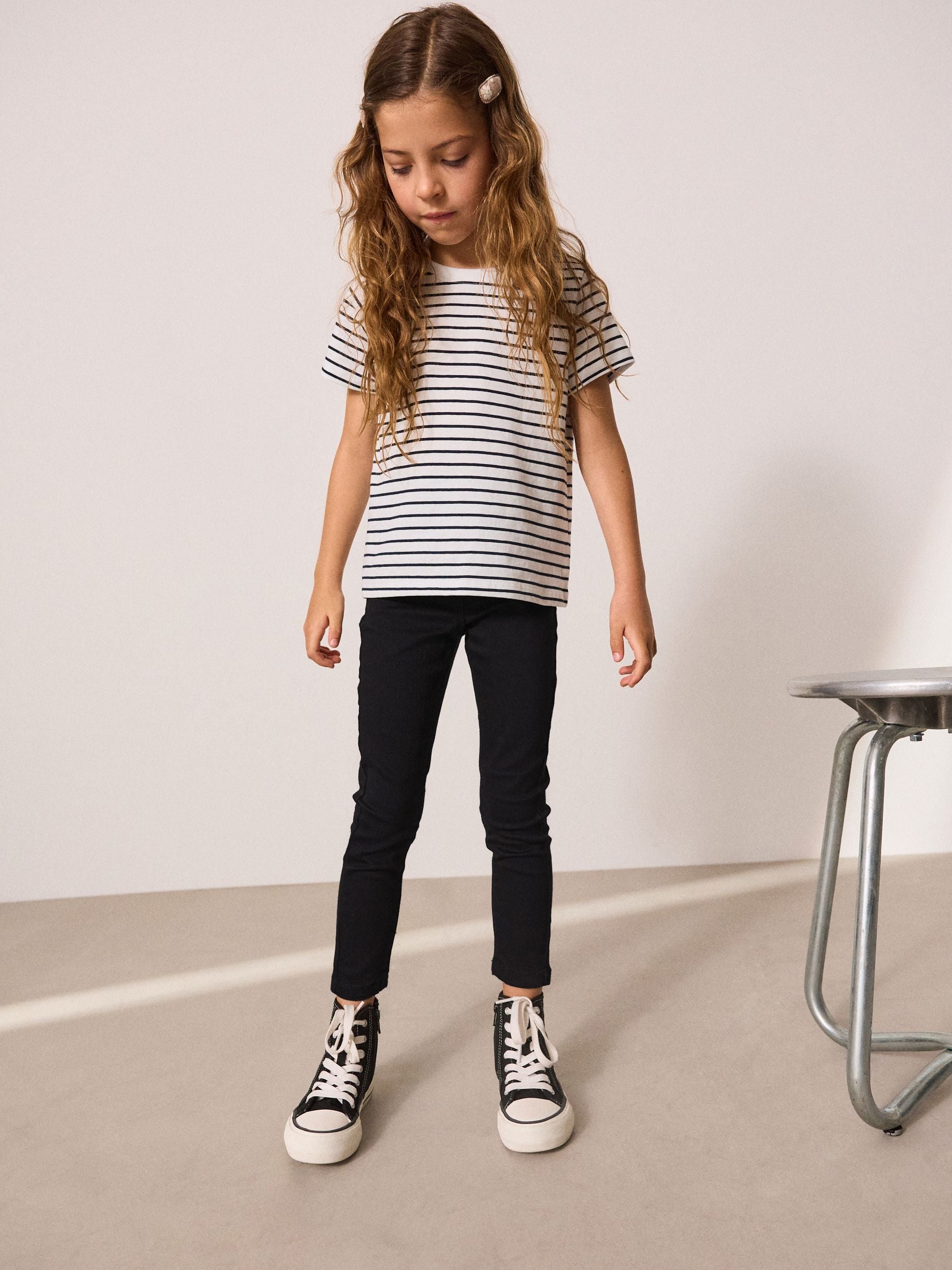 Black Regular Length Stretch Jeggings (3-16yrs)