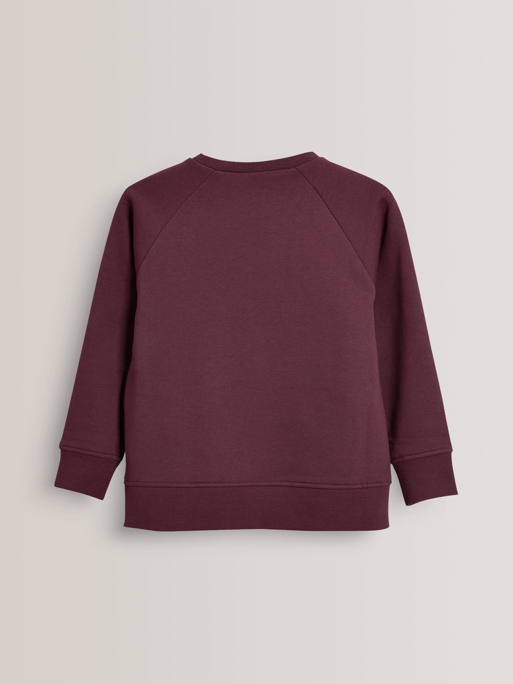 Burgundy Red Crew Neck School Sweater (3-17yrs)