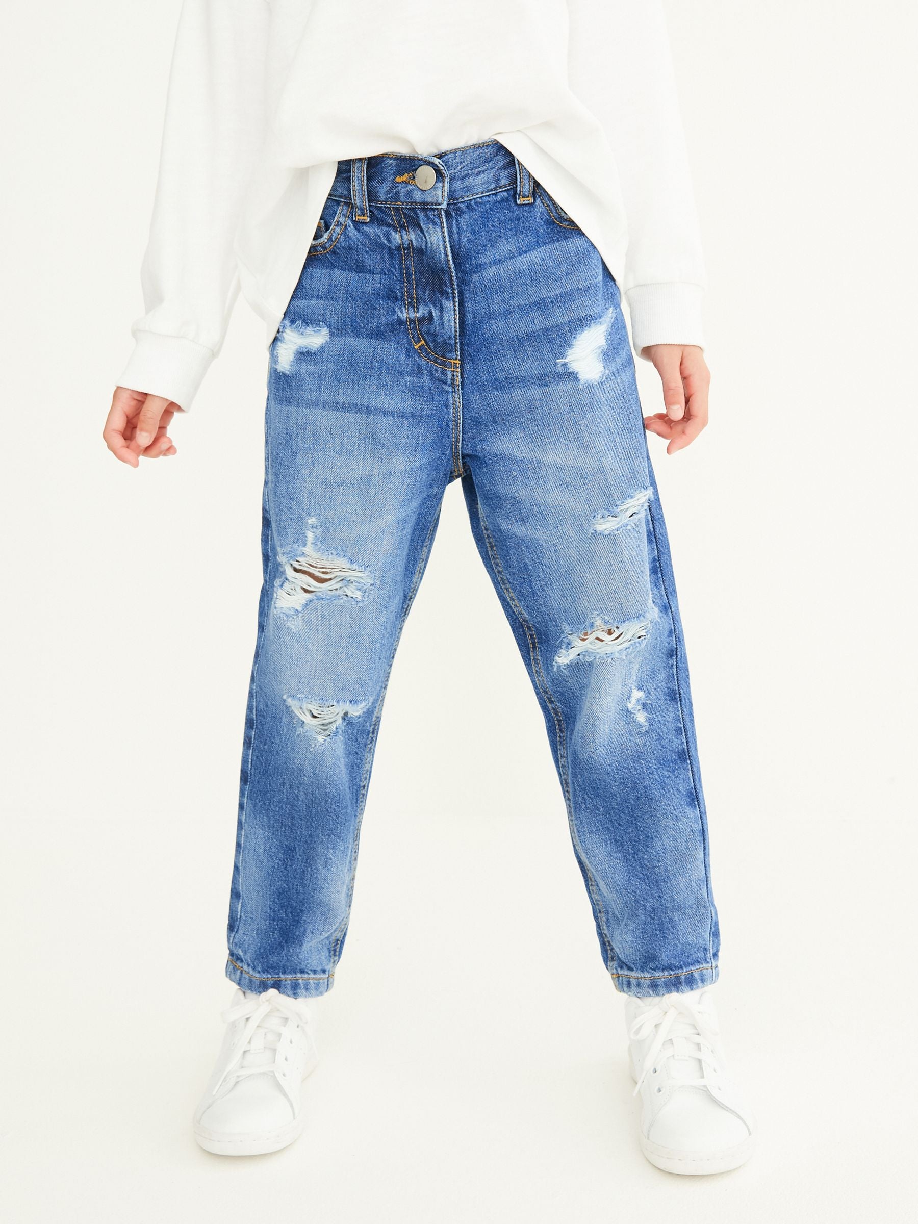 Blue Denim Mom 100% Cotton Jeans (3-16yrs)