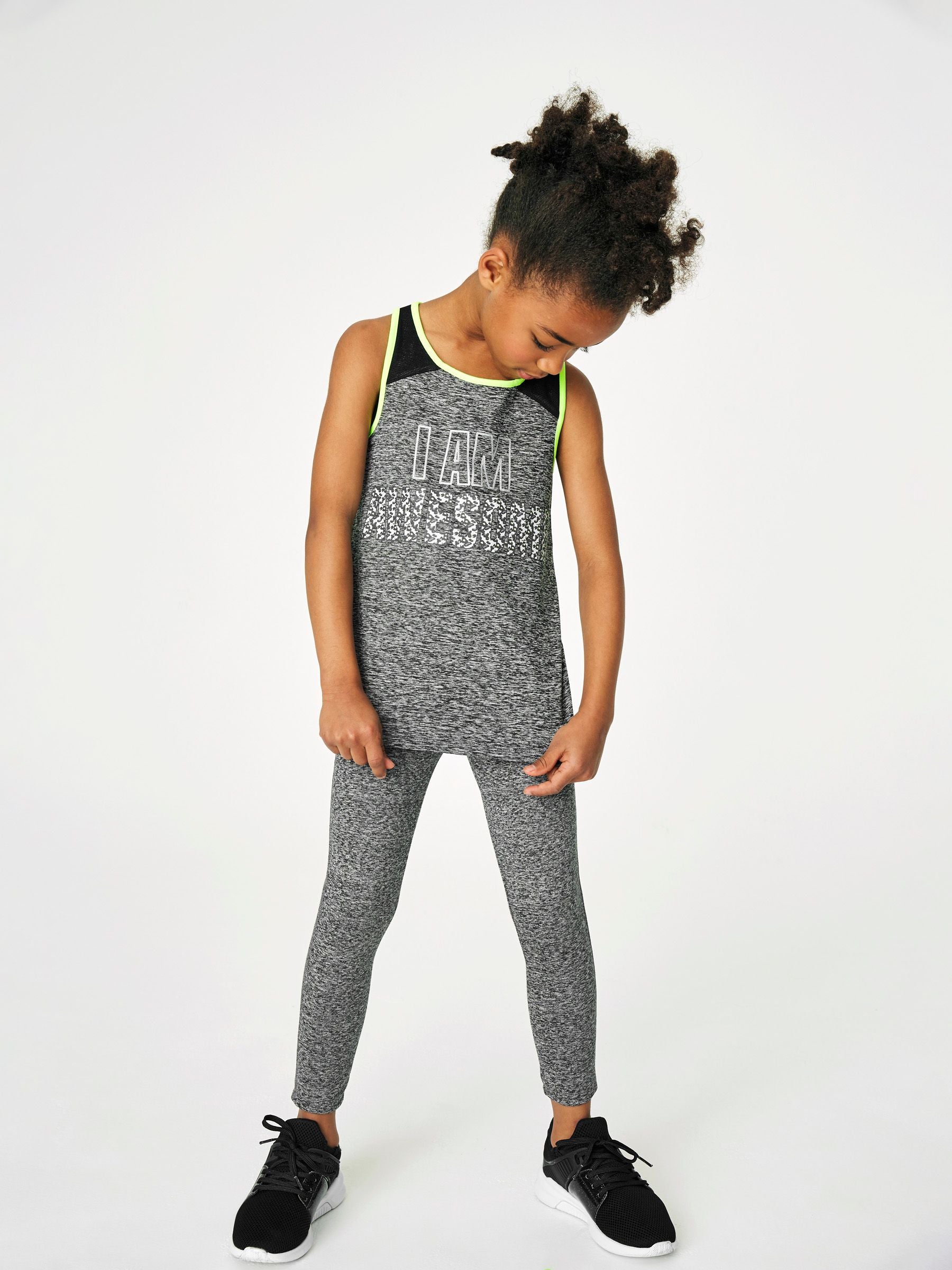 Dark Grey Marl Sports Leggings (3-16yrs)