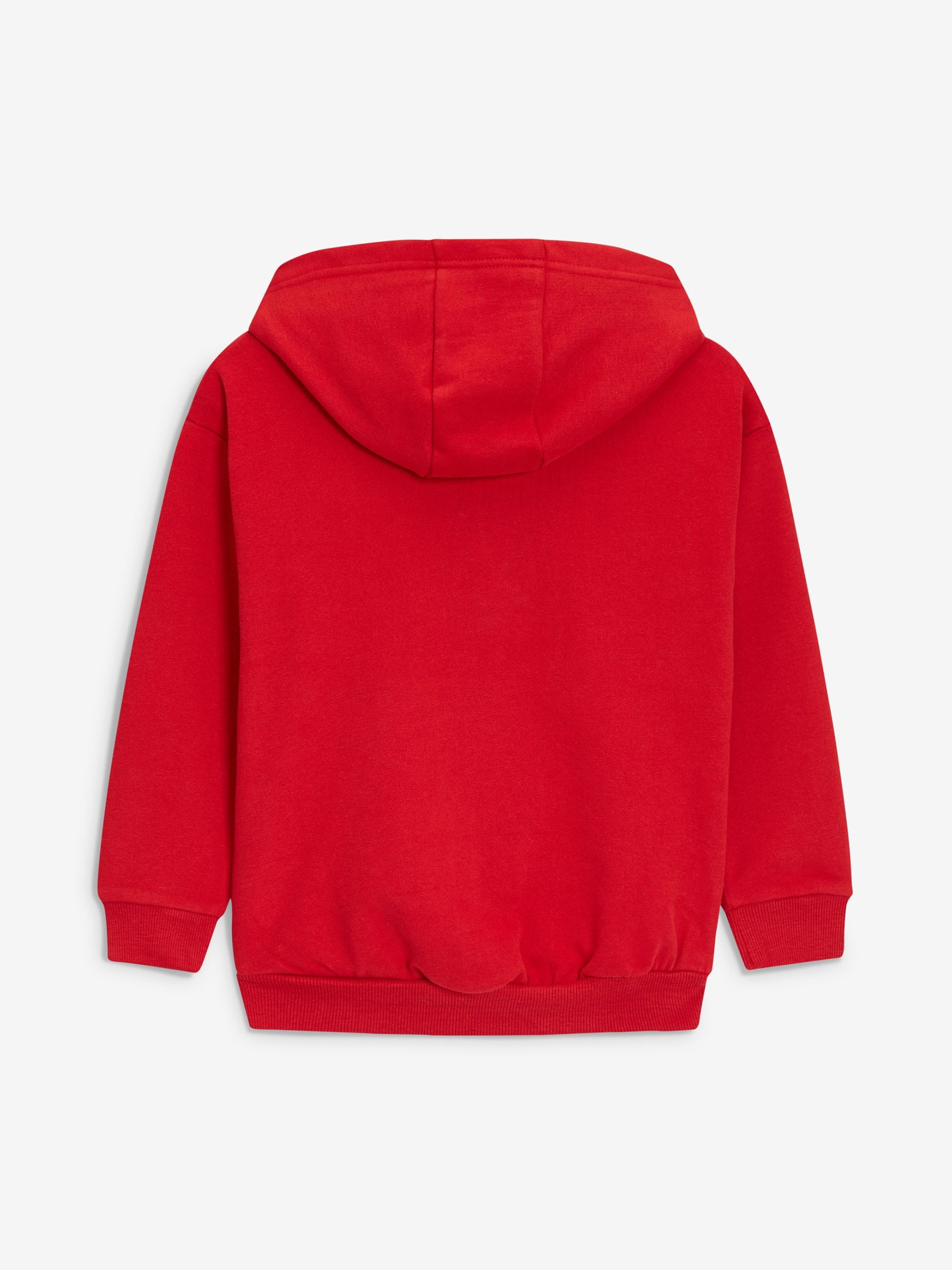 Red Cotton Rich Zip Through Sports Hoodie (3-16yrs)