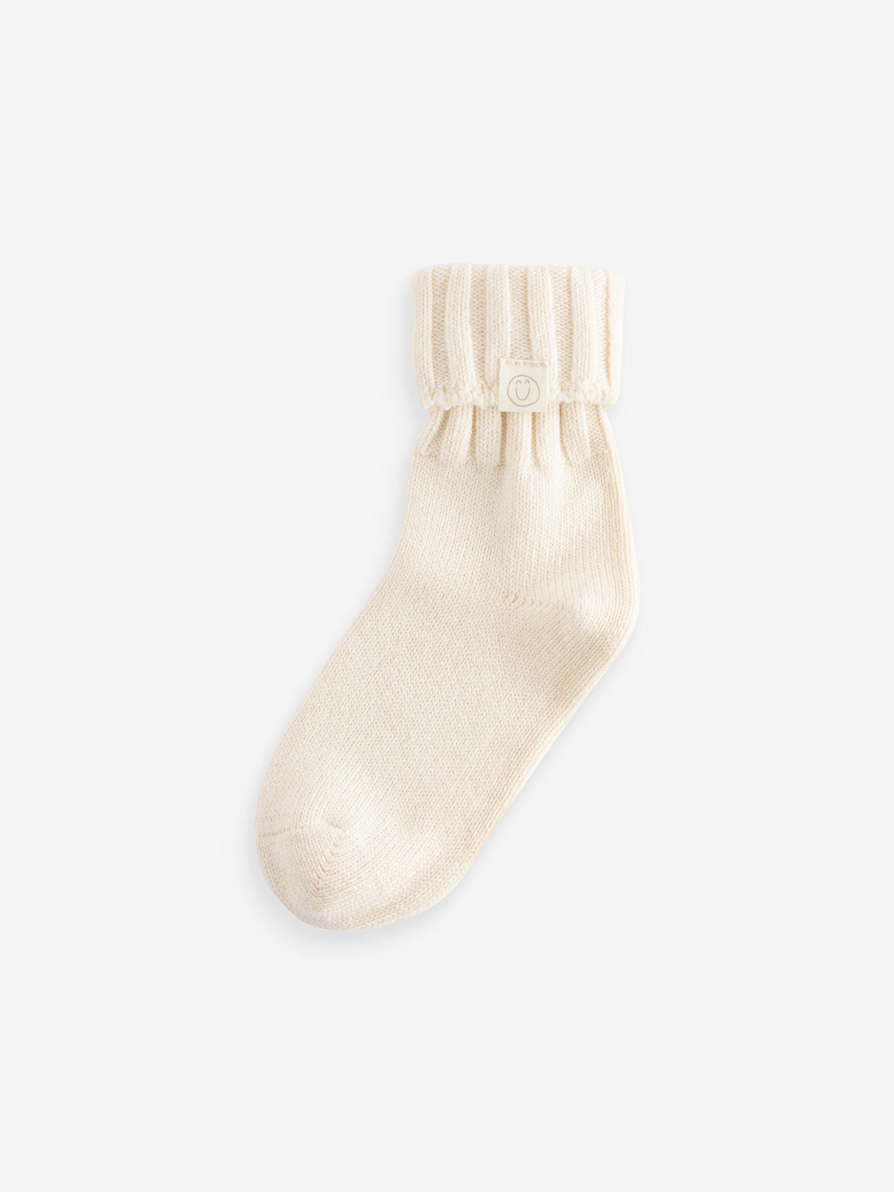 Cream,Grey and Neutral 3 Pack Cotton Rich Roll Top Ankle Socks