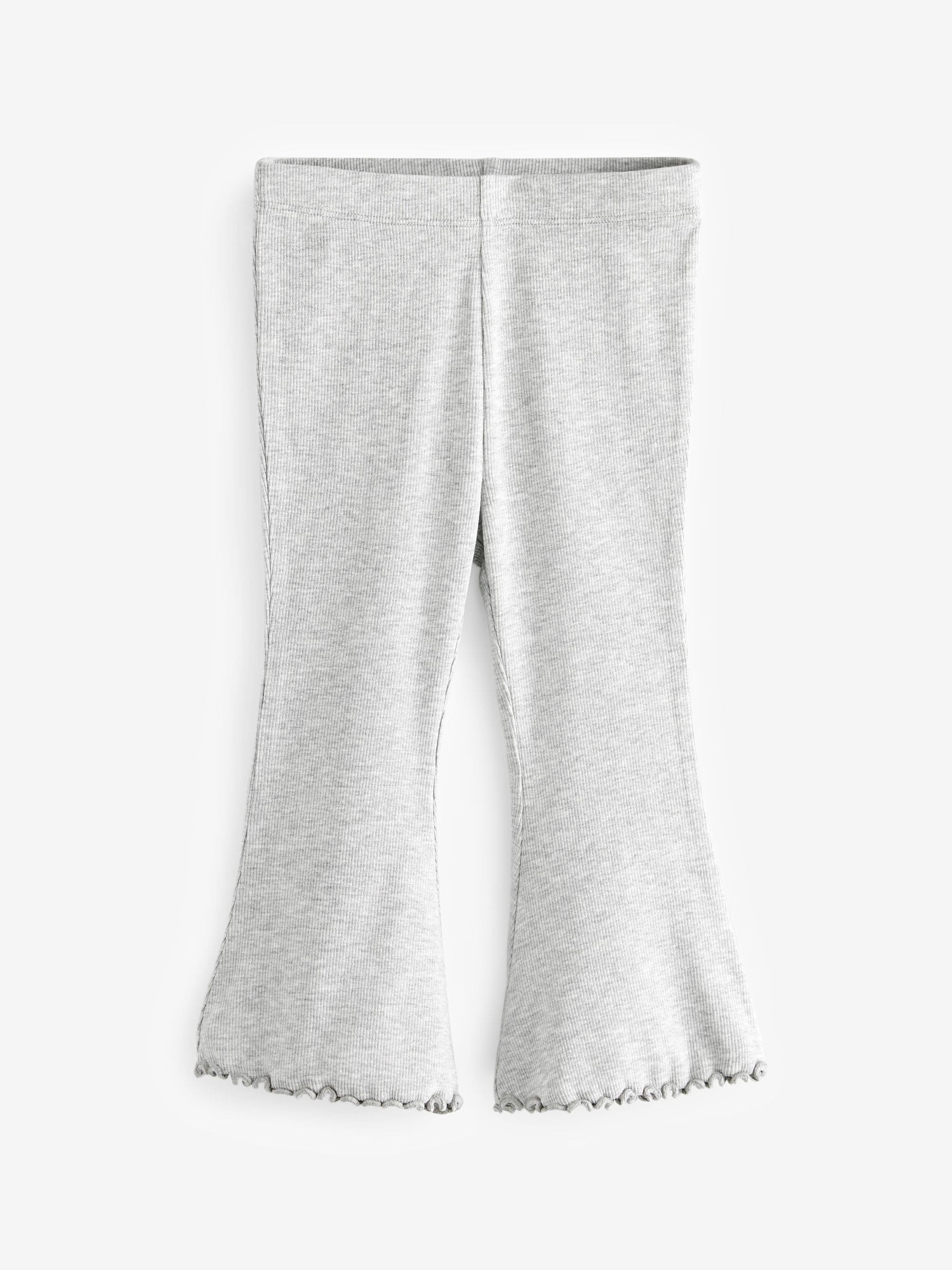 Grey Rib Flare Leggings (3mths-7yrs)