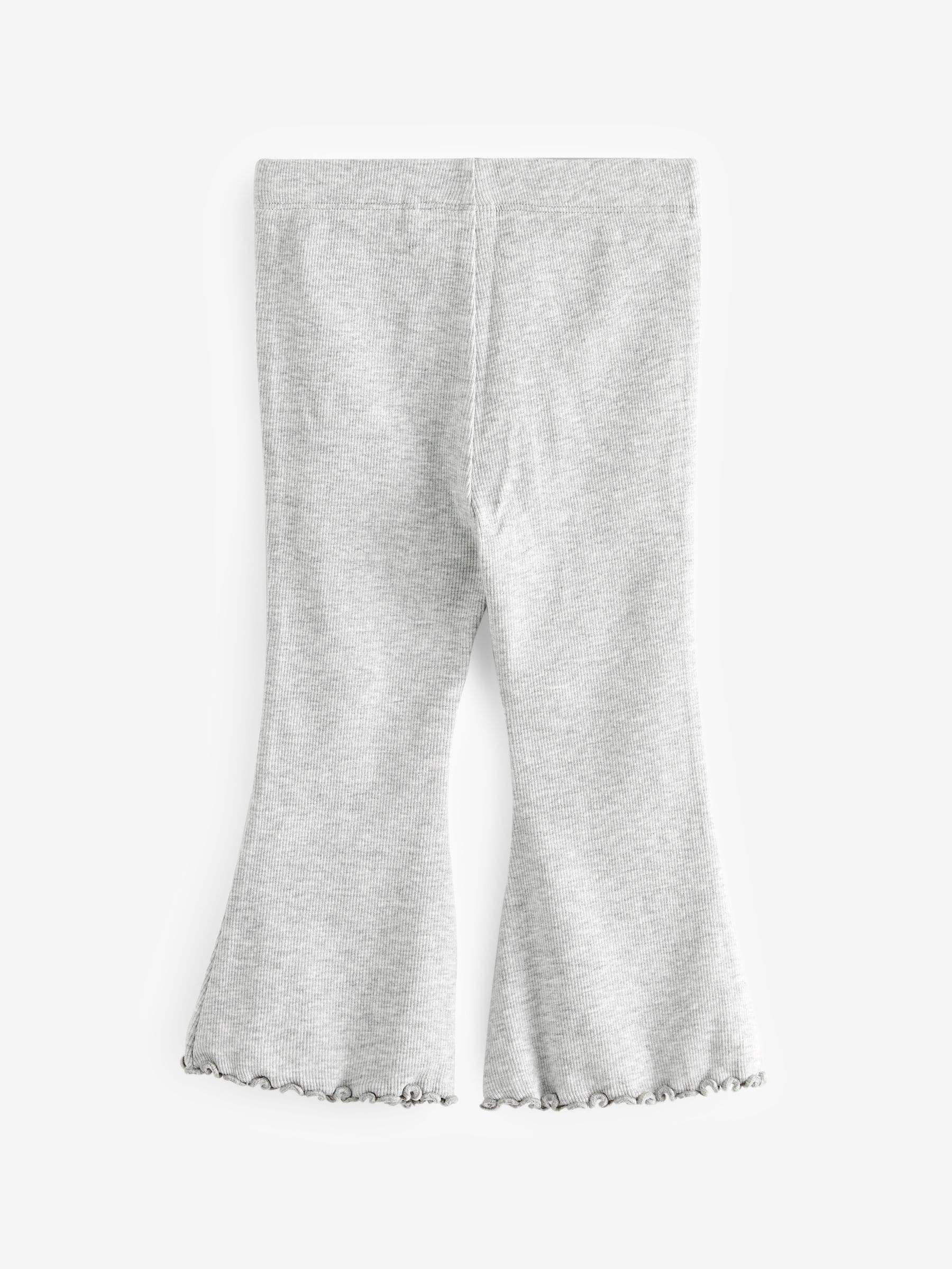 Grey Rib Flare Leggings (3mths-7yrs)