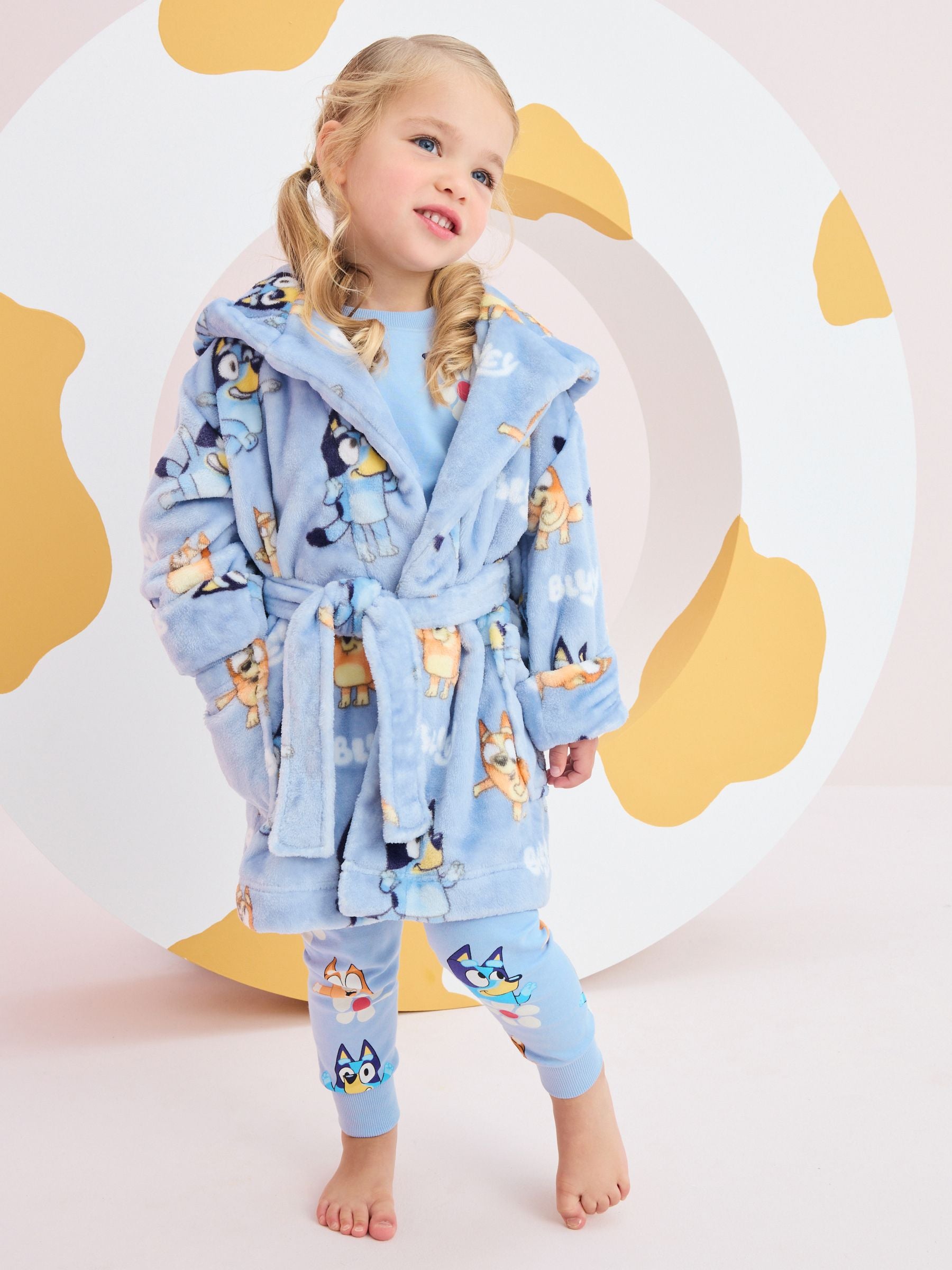 Blue Bluey License Fleece Dressing Gown (12mths-8yrs)