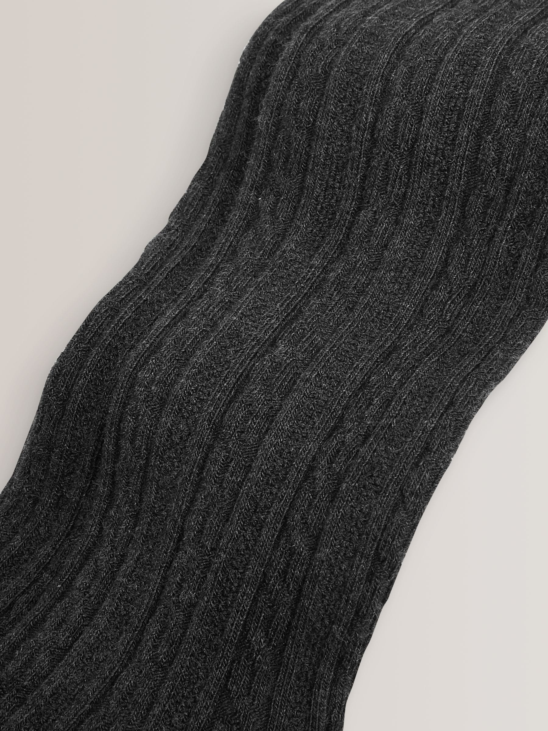 Charcoal Grey Cotton Rich Cable Tights