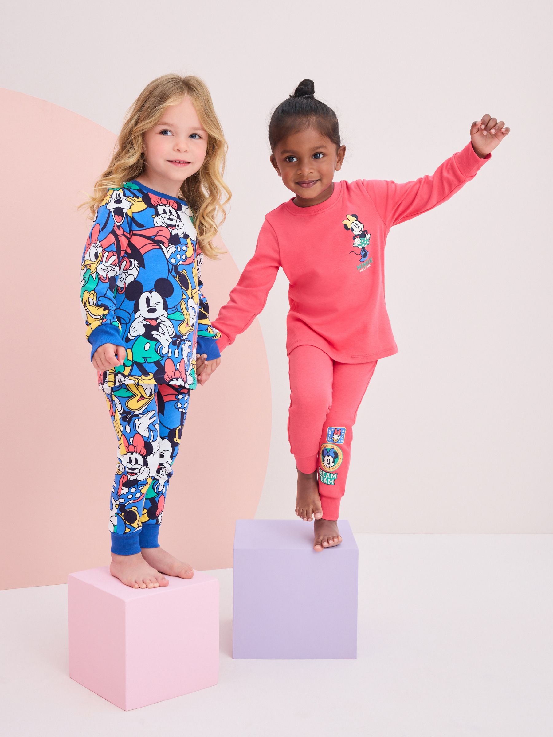 Red/Blue 2 Pack License Minnie Mouse Snuggle Pyjamas (9mths-12yrs)