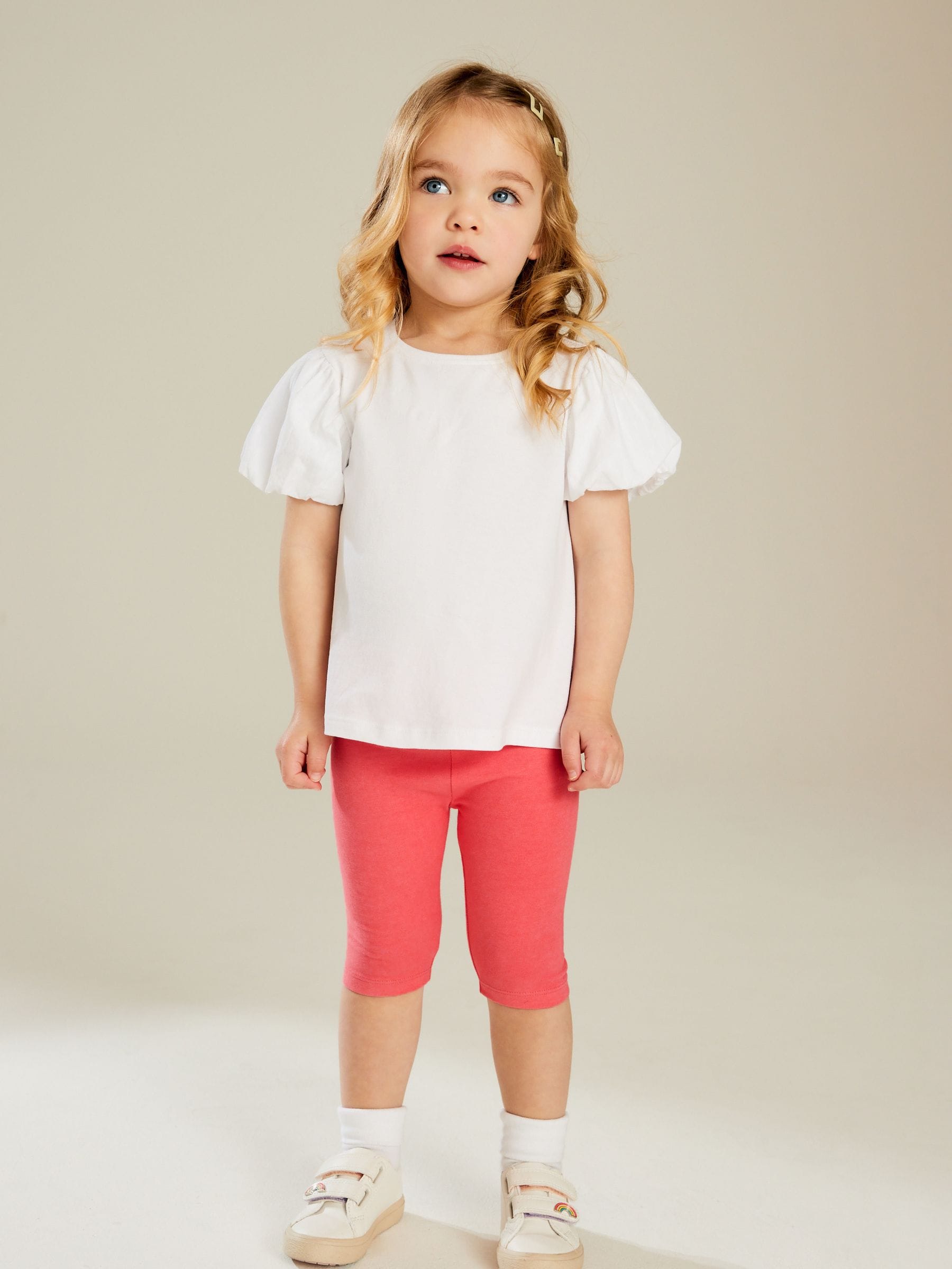 Bright Pink Cropped Leggings (3mths-7yrs)