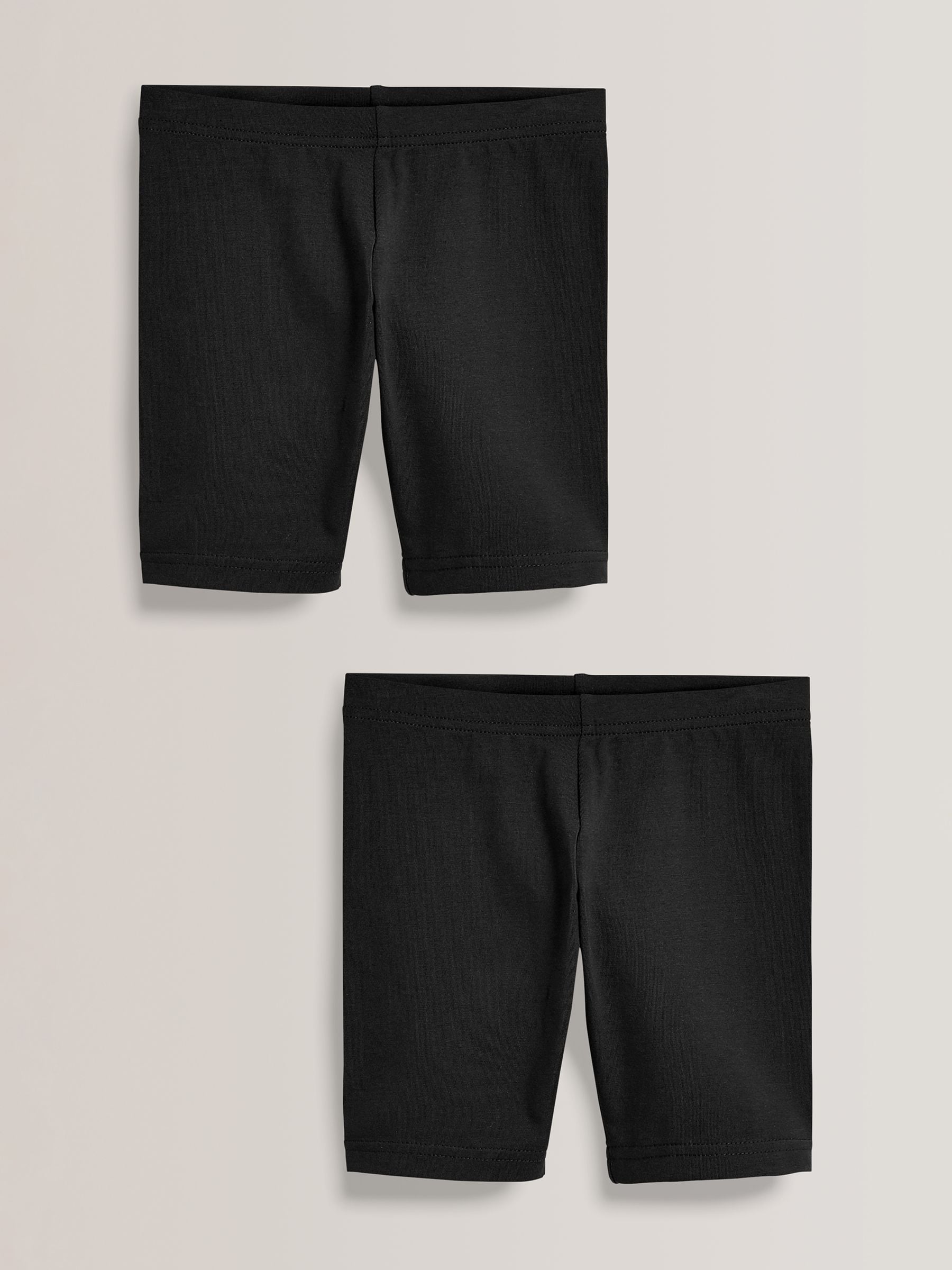 Black Regular Length 2 Pack Regular Length Cotton Rich Stretch Cycle Shorts (3-16yrs)
