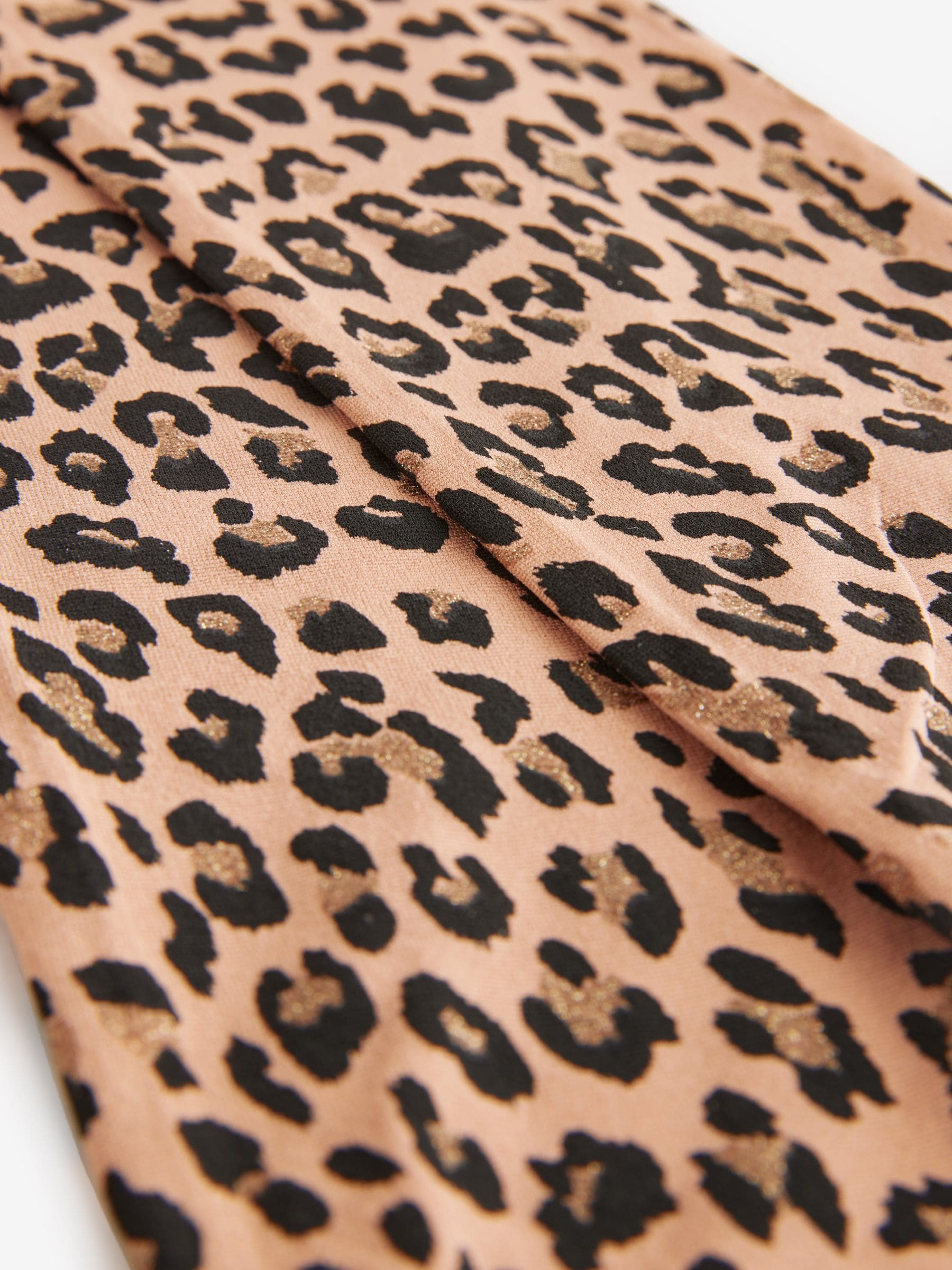 Leopard Print Sparkle Tights