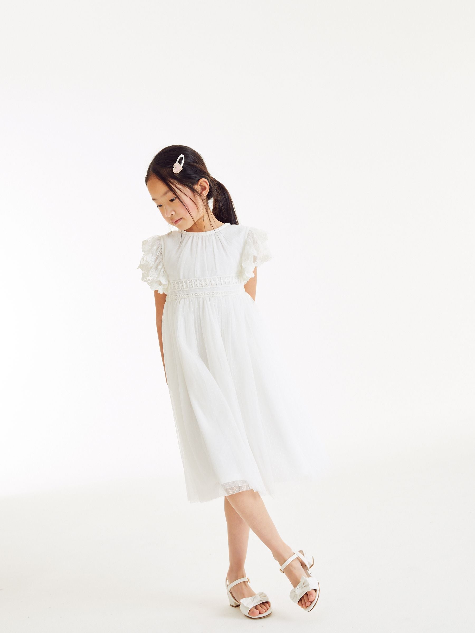 Ivory White Lace Bridesmaid Dress (3-16yrs)