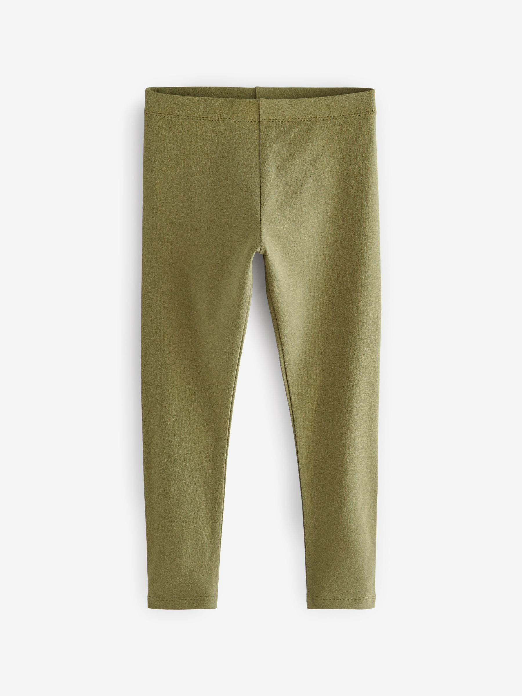 Green Khaki Regular Fit Leggings (3-16yrs)
