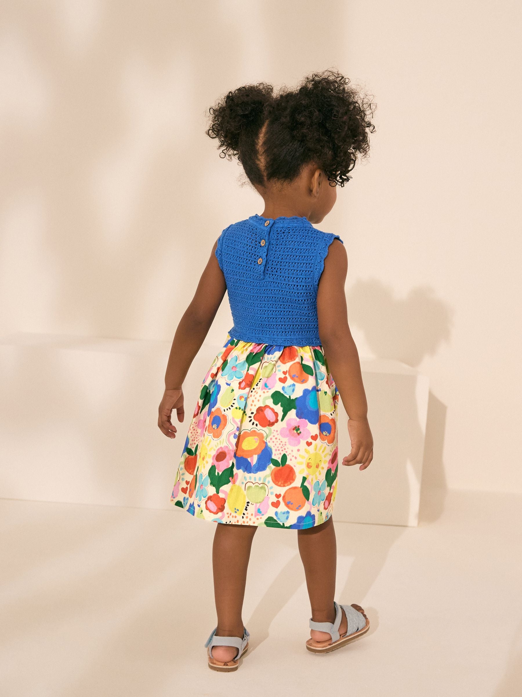 Blue Rainbow Bright Summer Dress (3mths-7yrs)