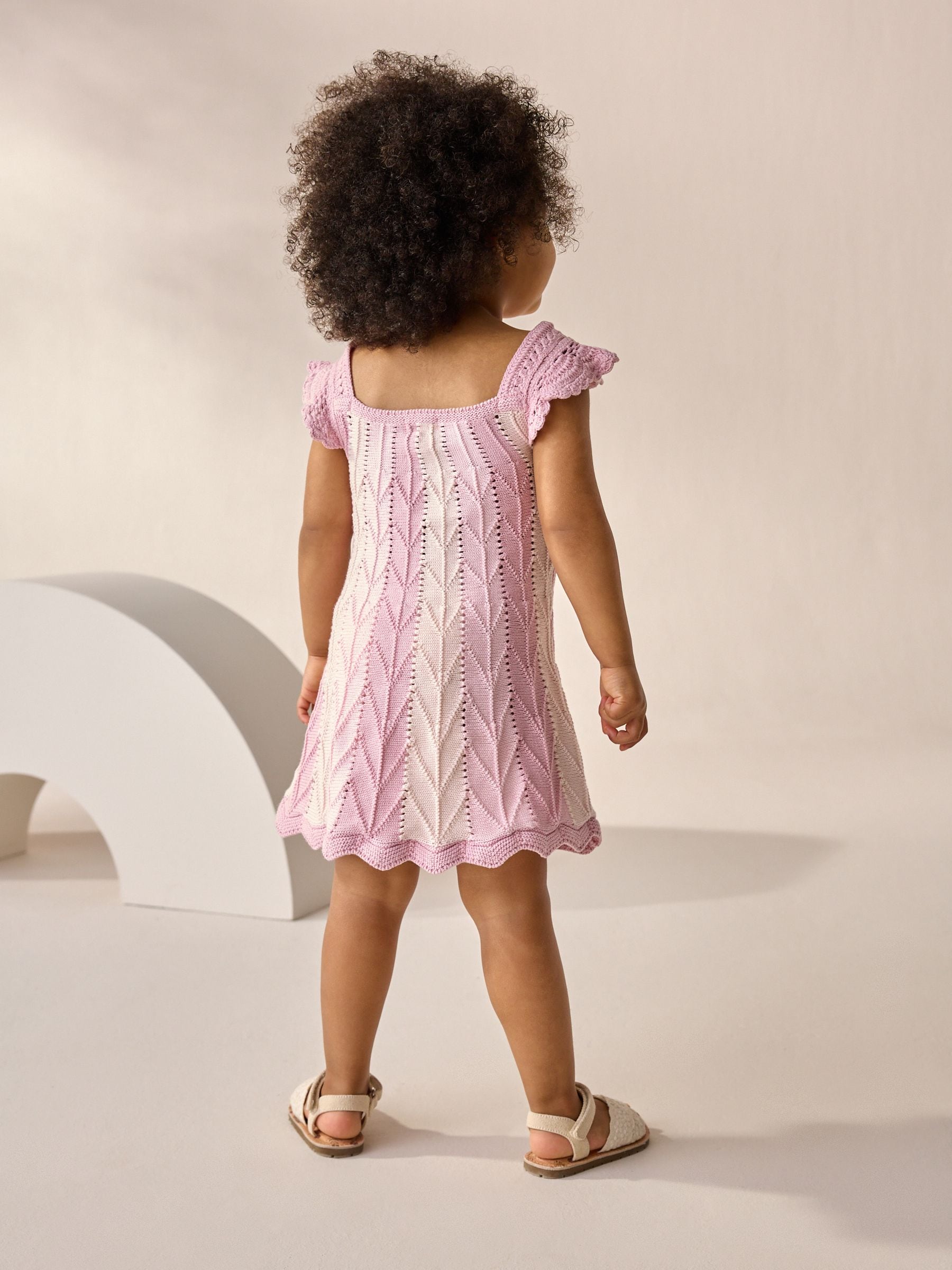 Pink Stripe Swing 100% Cotton Dress (3mths-7yrs)