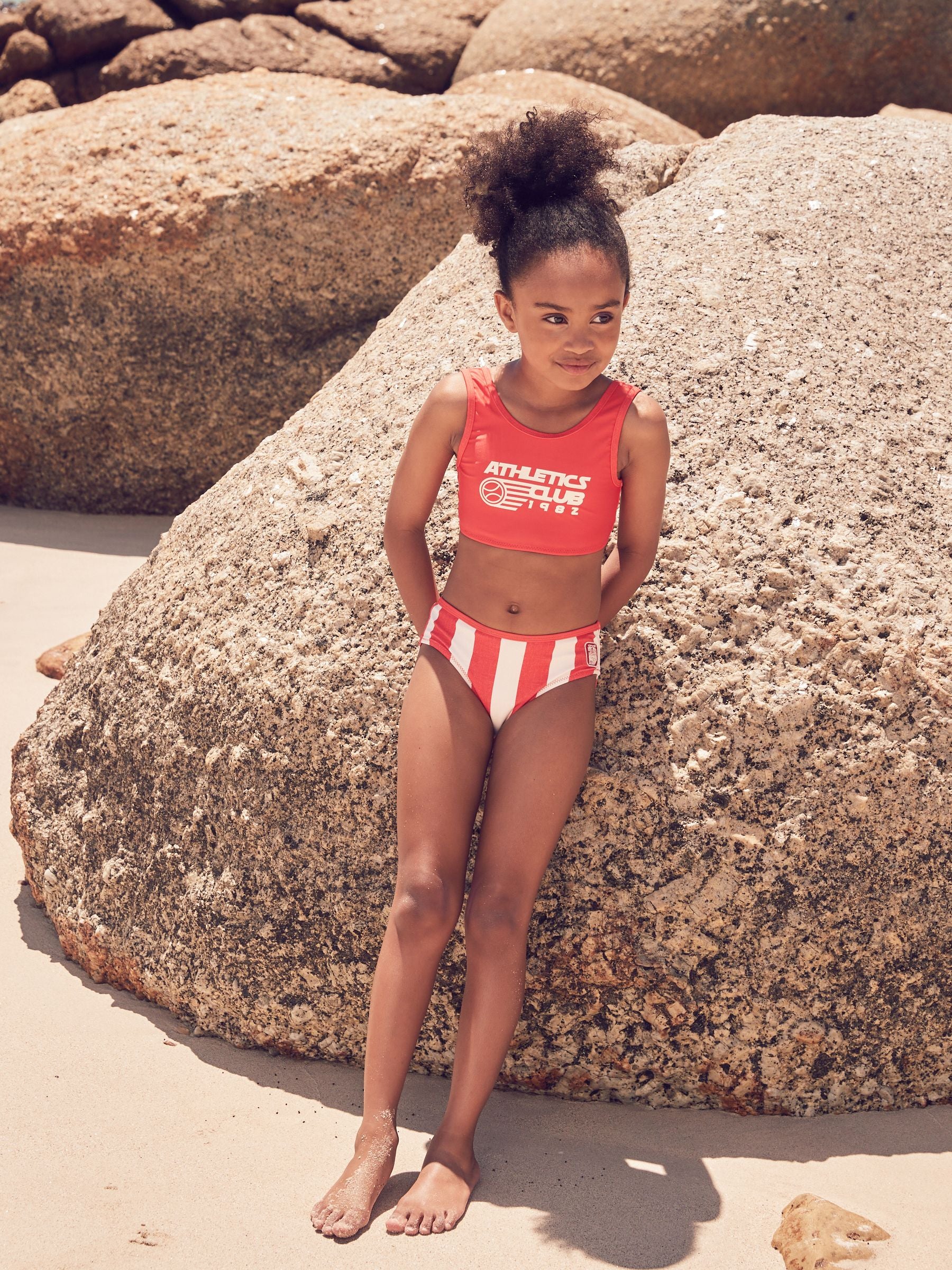 Red Rash Vest and Bikini Set 3 Piece (3-16yrs)