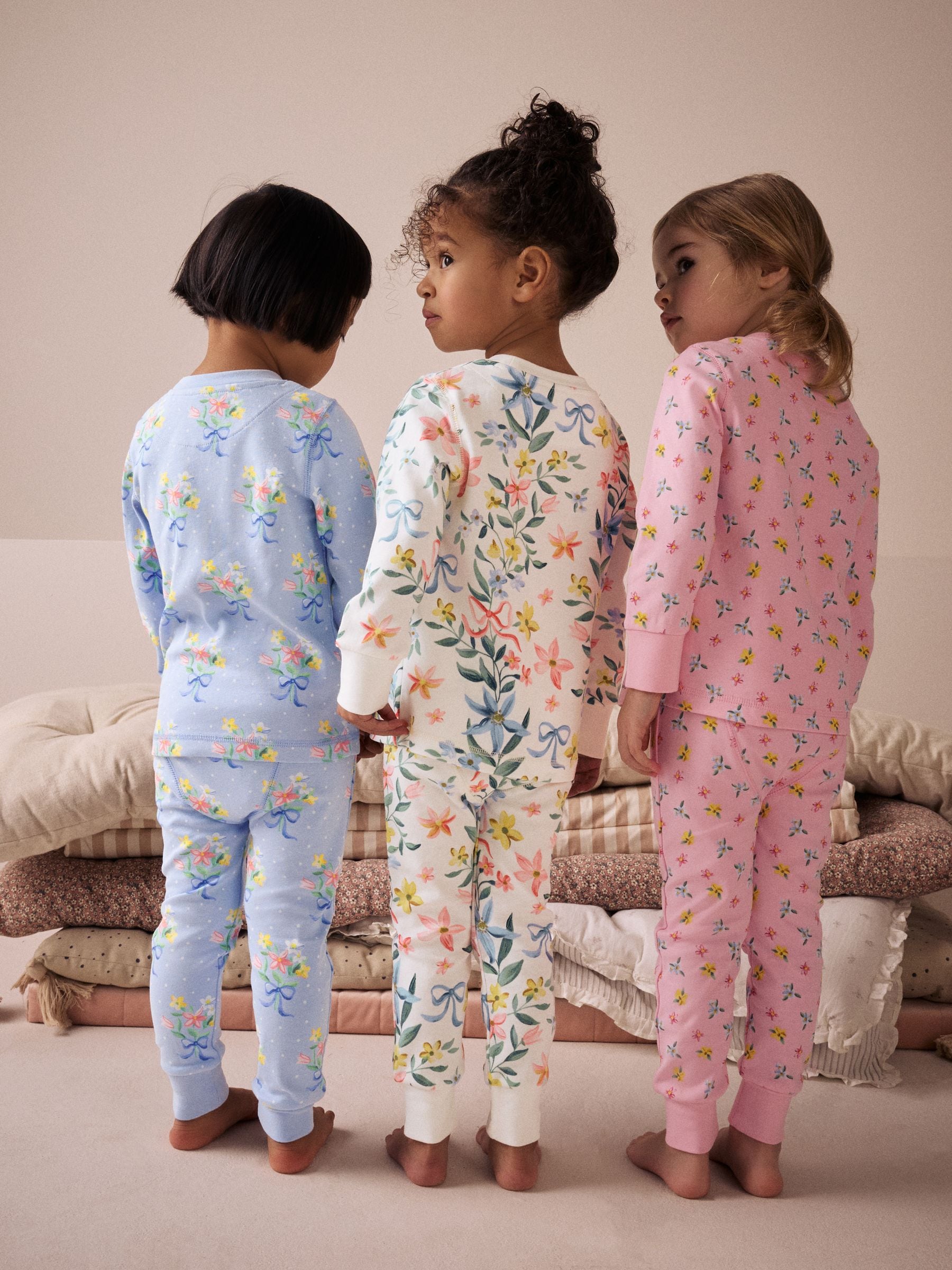 Pink/Blue Snuggle Pyjamas 3 Pack (9mths-12yrs)