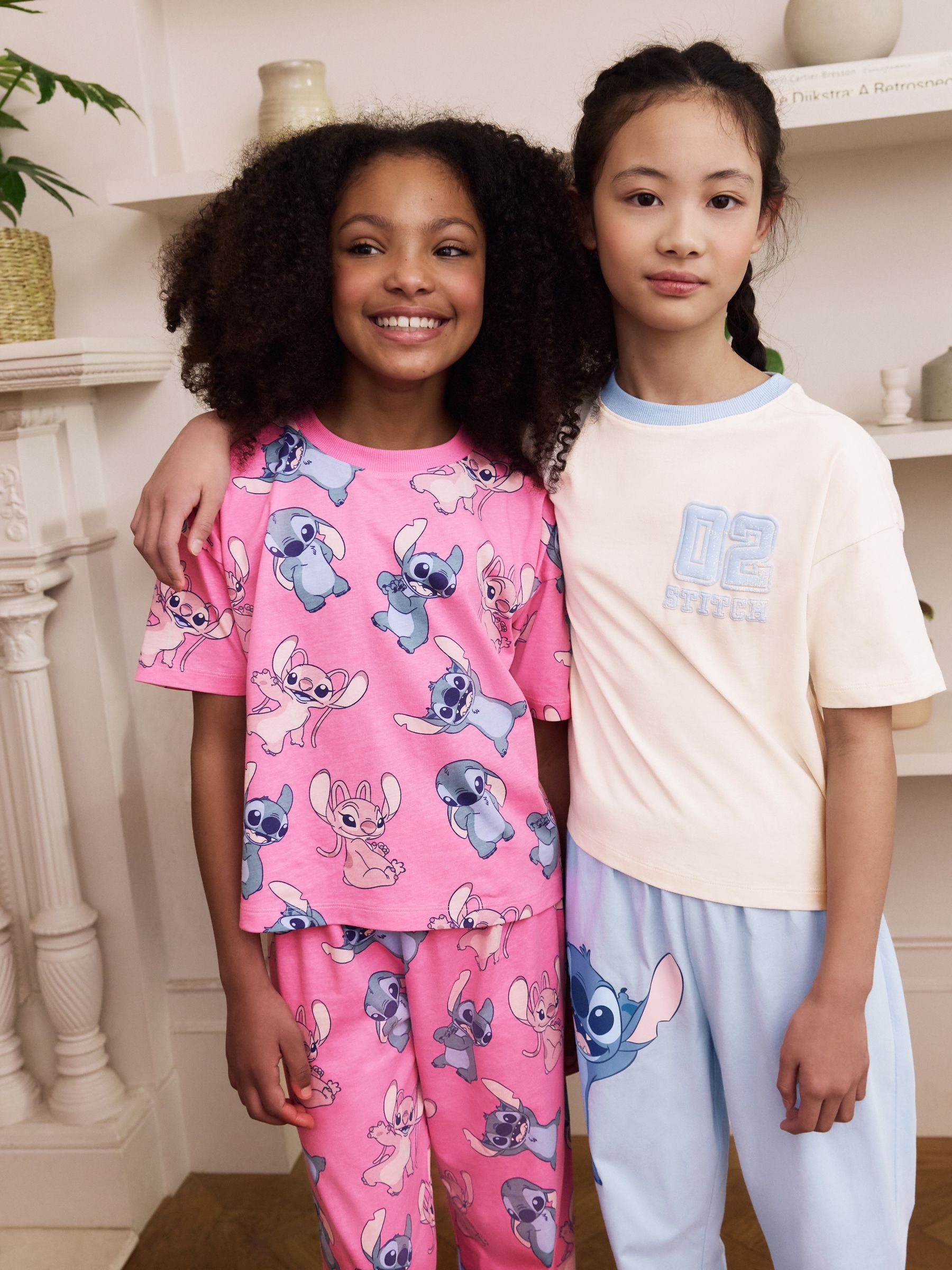 Pink/Blue Lilo & Stitch Jogger Pyjamas 2 Pack (3-16yrs)