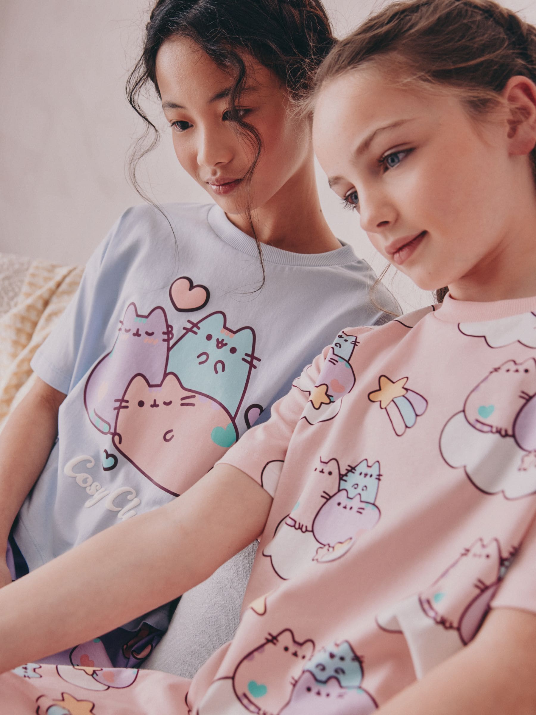 Blue/Pink Pusheen Joggers Pyjamas 2 Pack (6-14yrs)