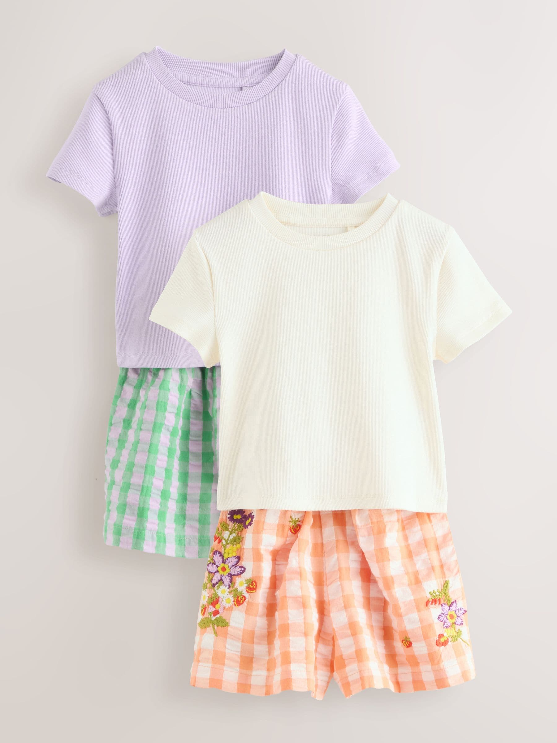 Green/Orange Short Pyjamas 2 Pack (3-16yrs)