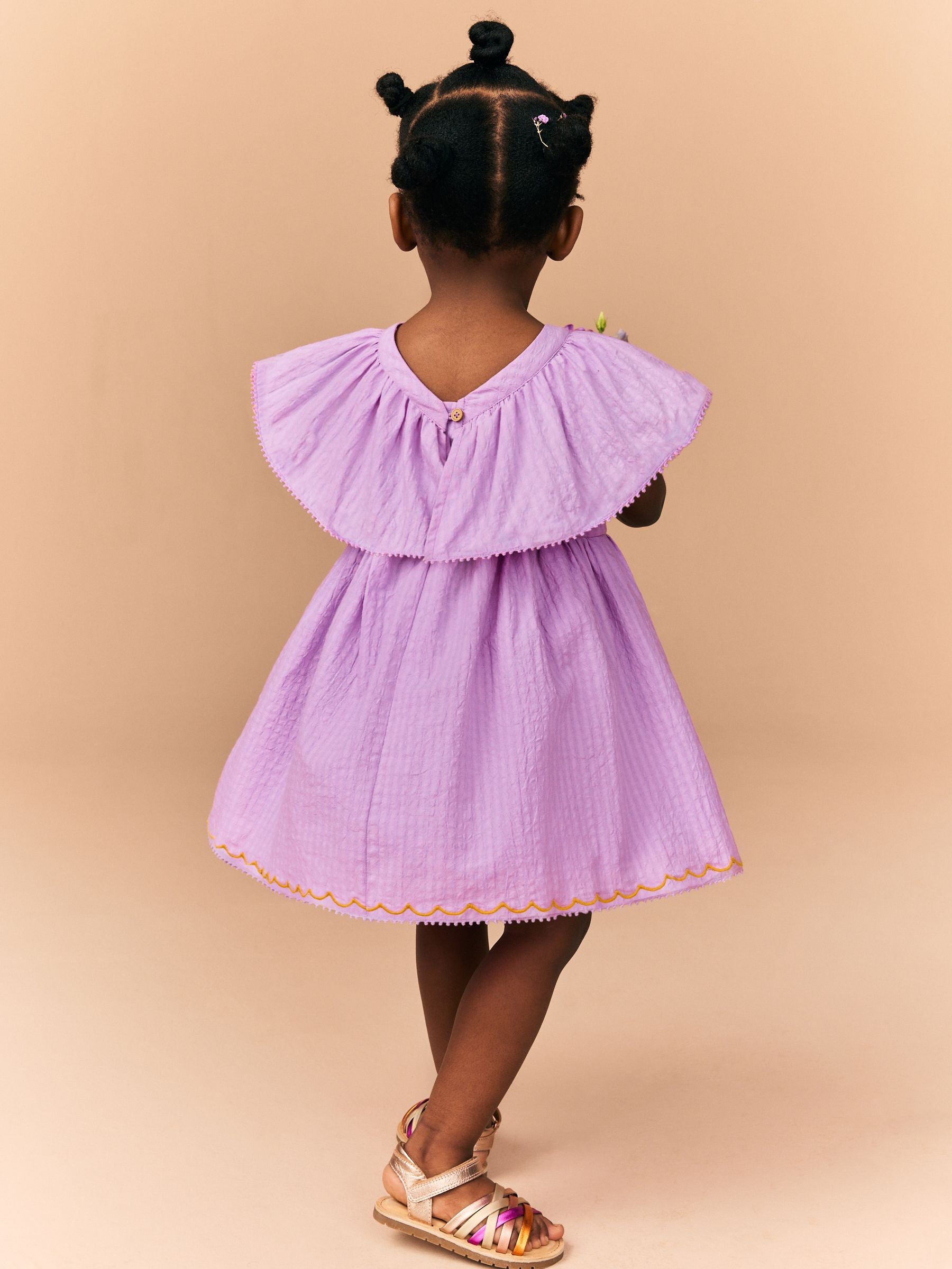 Purple Embroidered Summer Dress (3mths-10yrs)