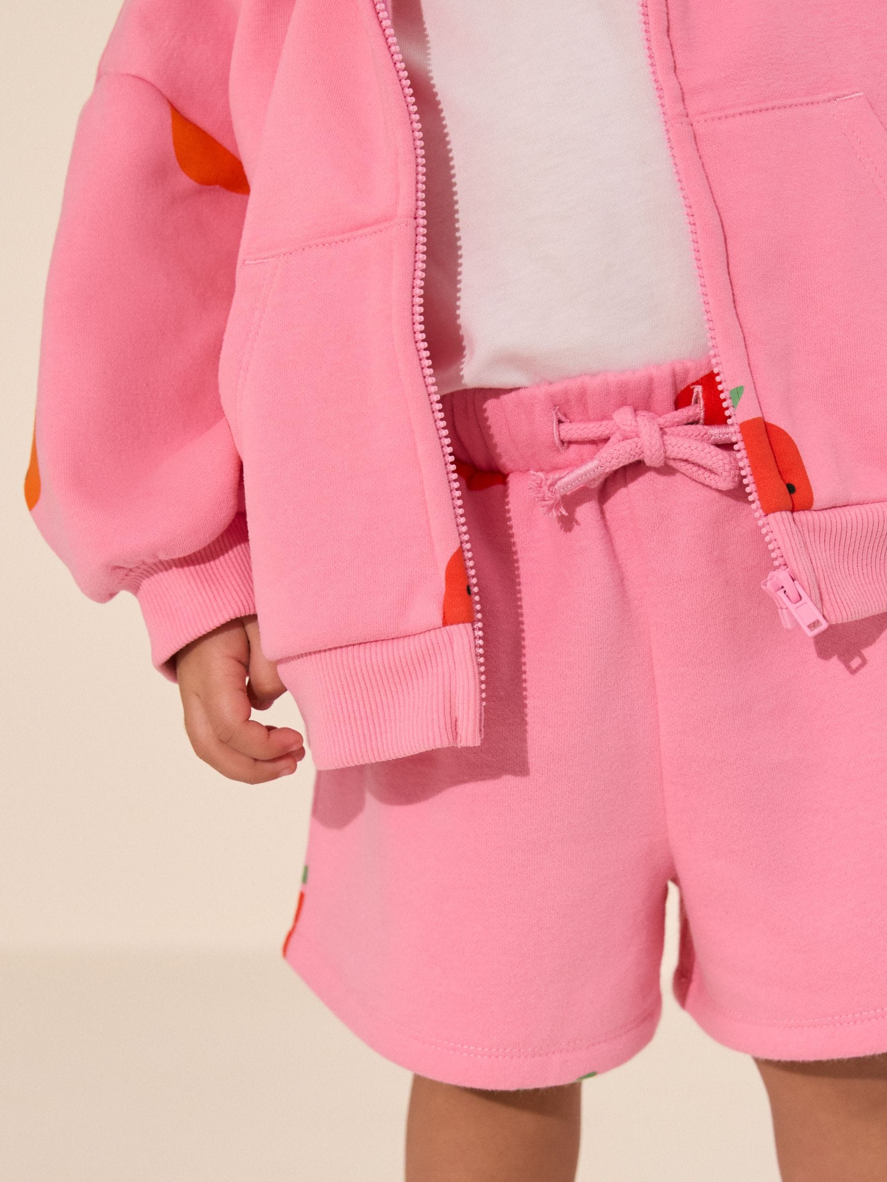 Pink Apple Print Shorts (3mths-7yrs)