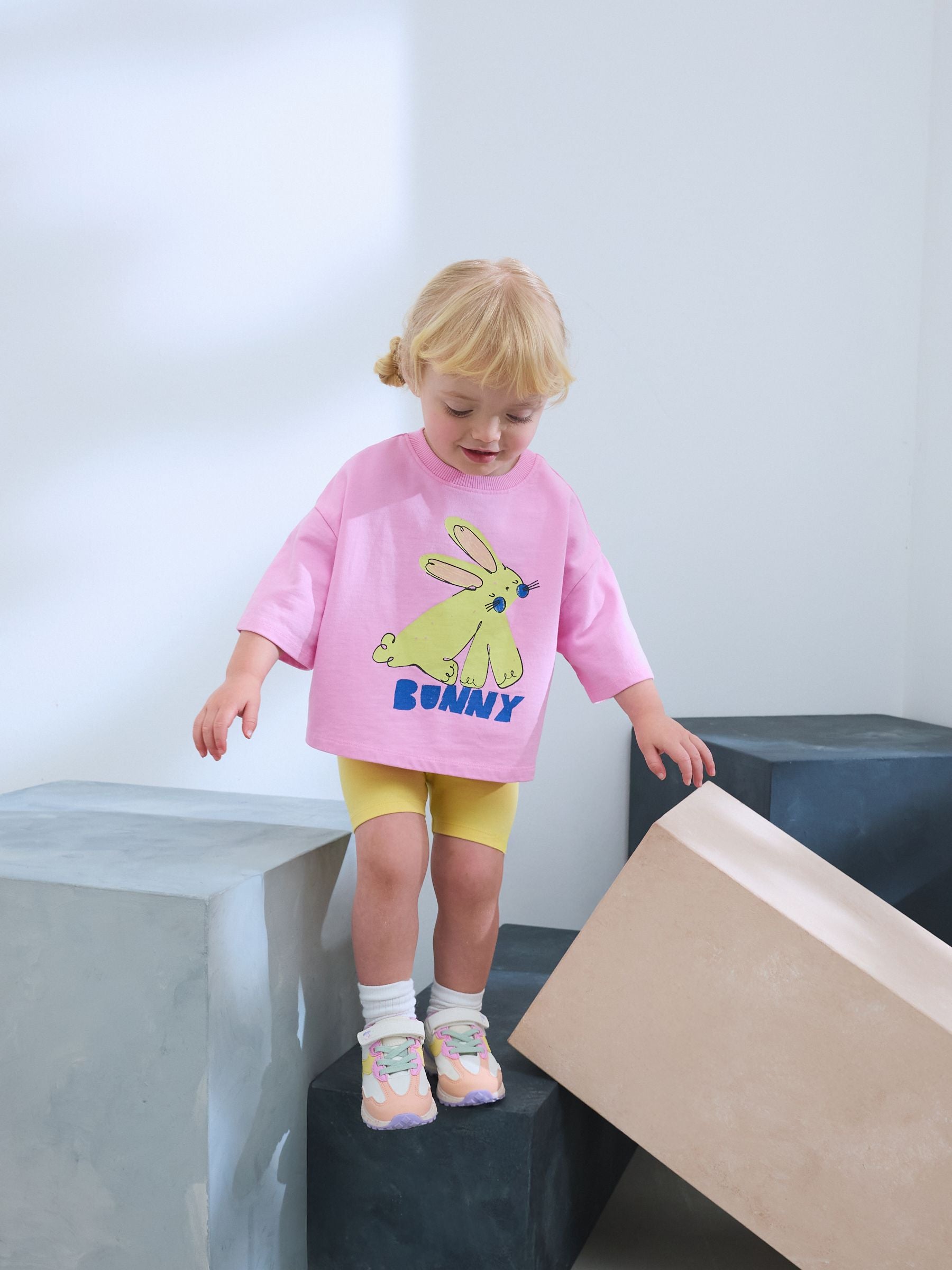 Pink Bunny Short Sleeve T-Shirt (3mths-7yrs)