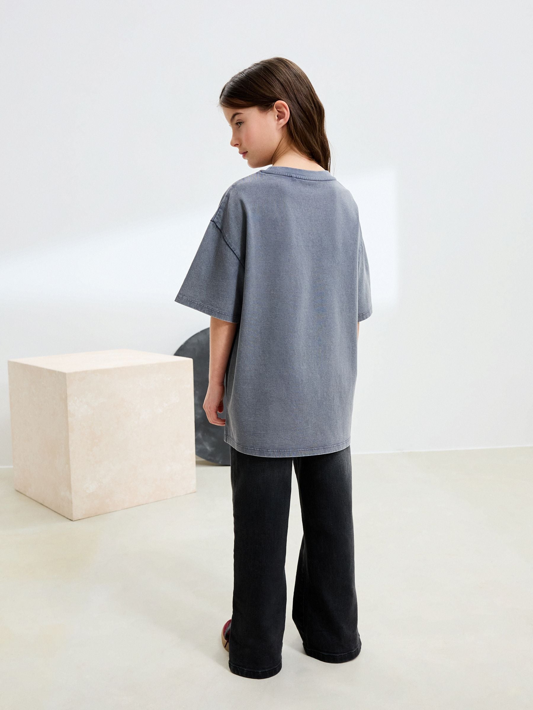 Charcoal Grey Oversized Oasis License Band T-Shirt (3-16yrs)