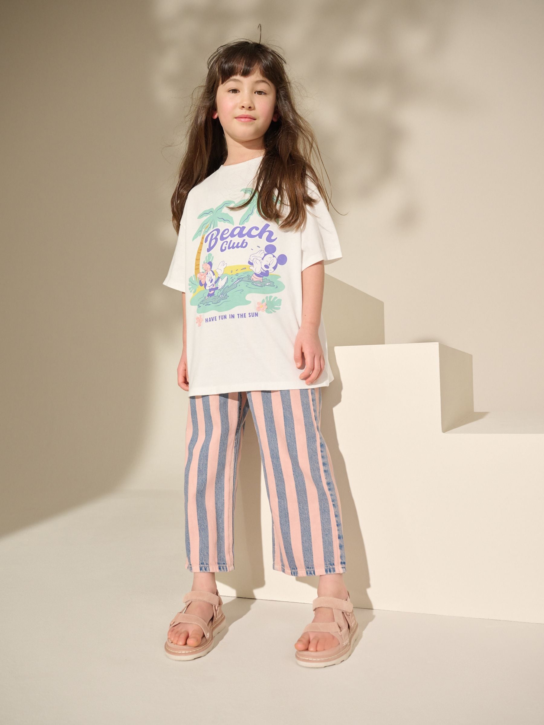 White Oversized Sequin Minnie Mouse License 100% Cotton T-Shirt (3-16yrs)