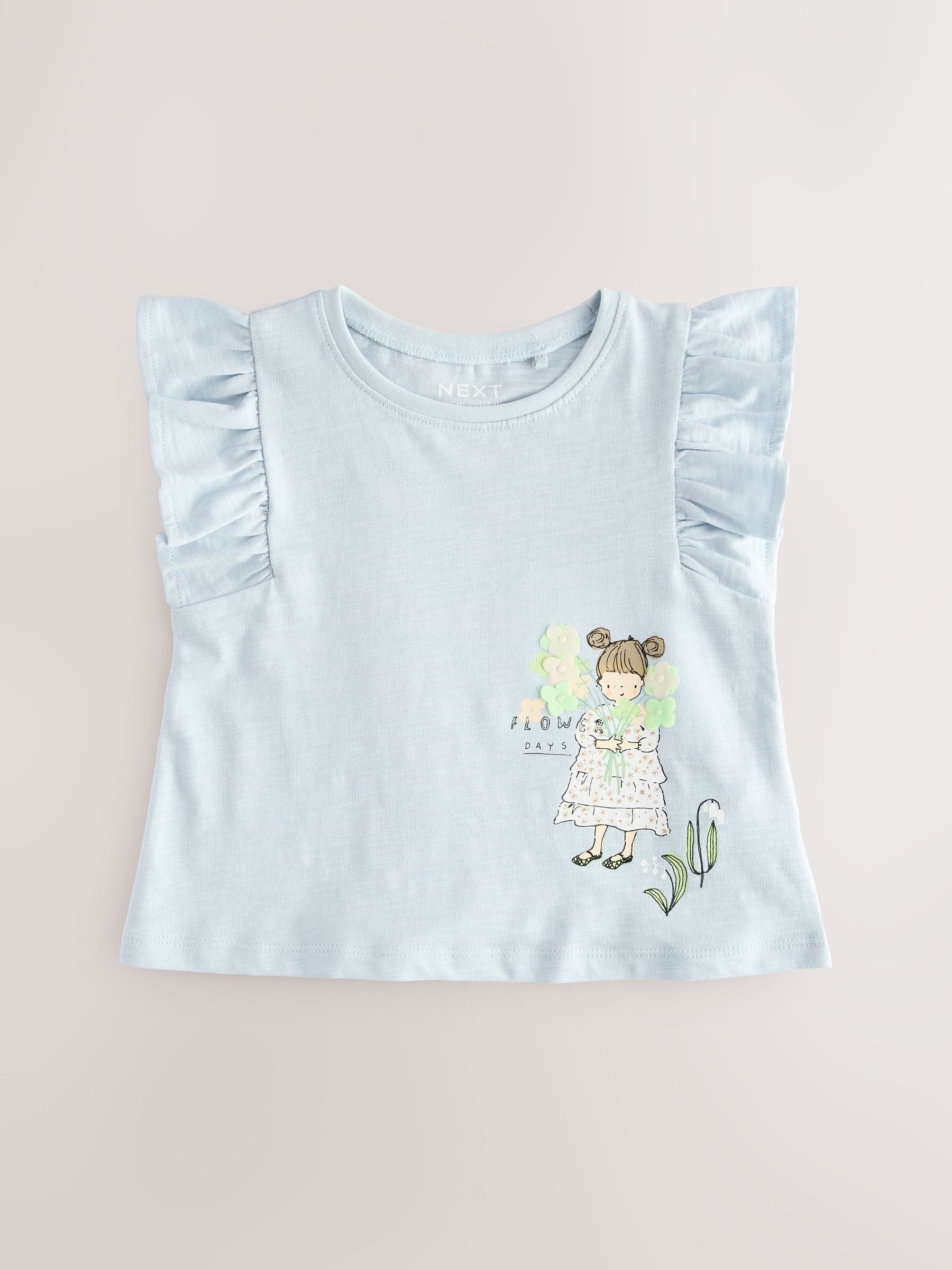 Blue Girl 100% Cotton Vest Tops 4 Pack (3mths-7yrs)