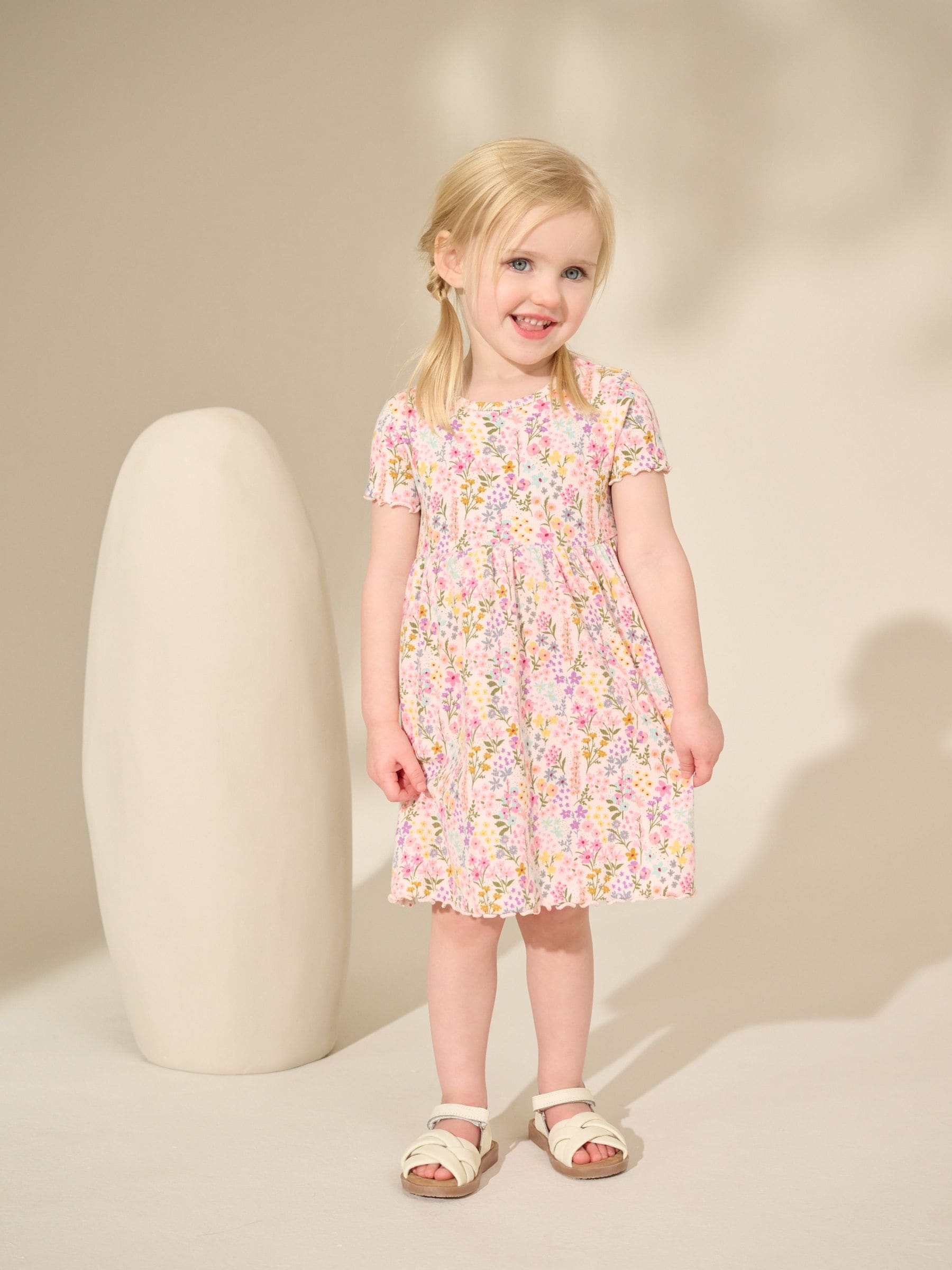 Floral Short Sleeve Jersey Summer Dress (3mths-7yrs)