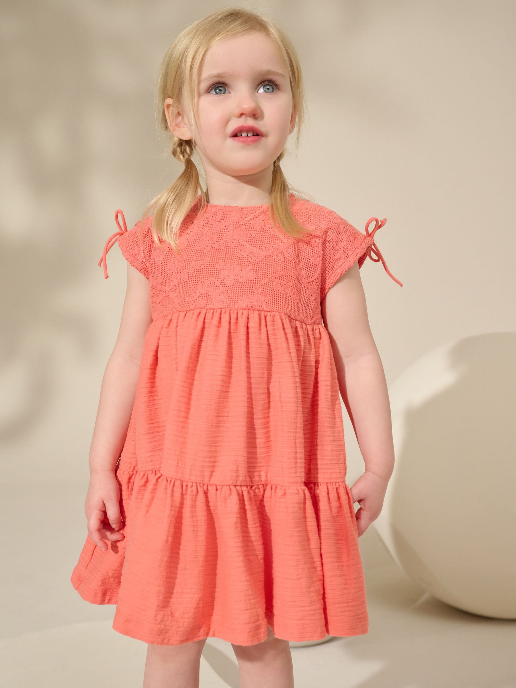 Pink Sleeveless Lace Summer Dress (3mths-7yrs)