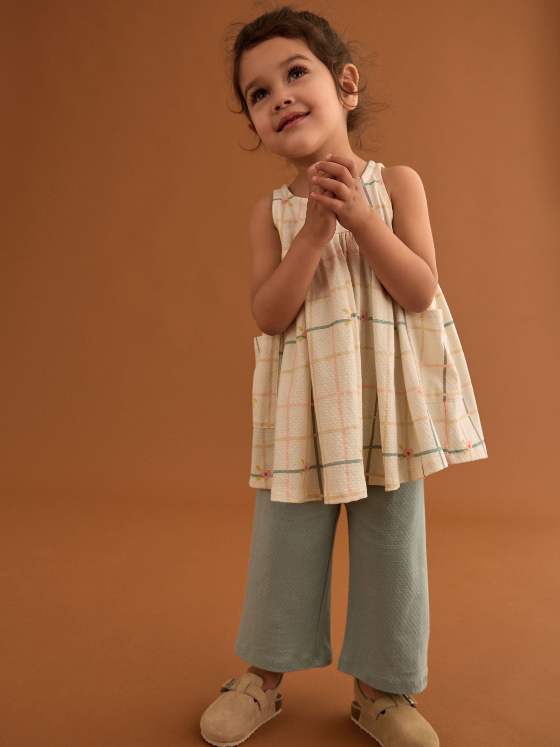 Orange/Pink Dress and Trousers Set (3mths-7yrs)