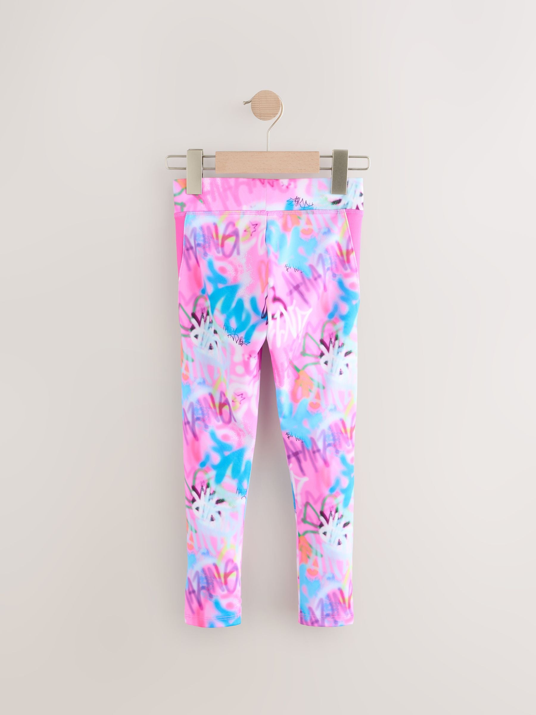 Pink Graffiti Sports Leggings (3-16yrs)