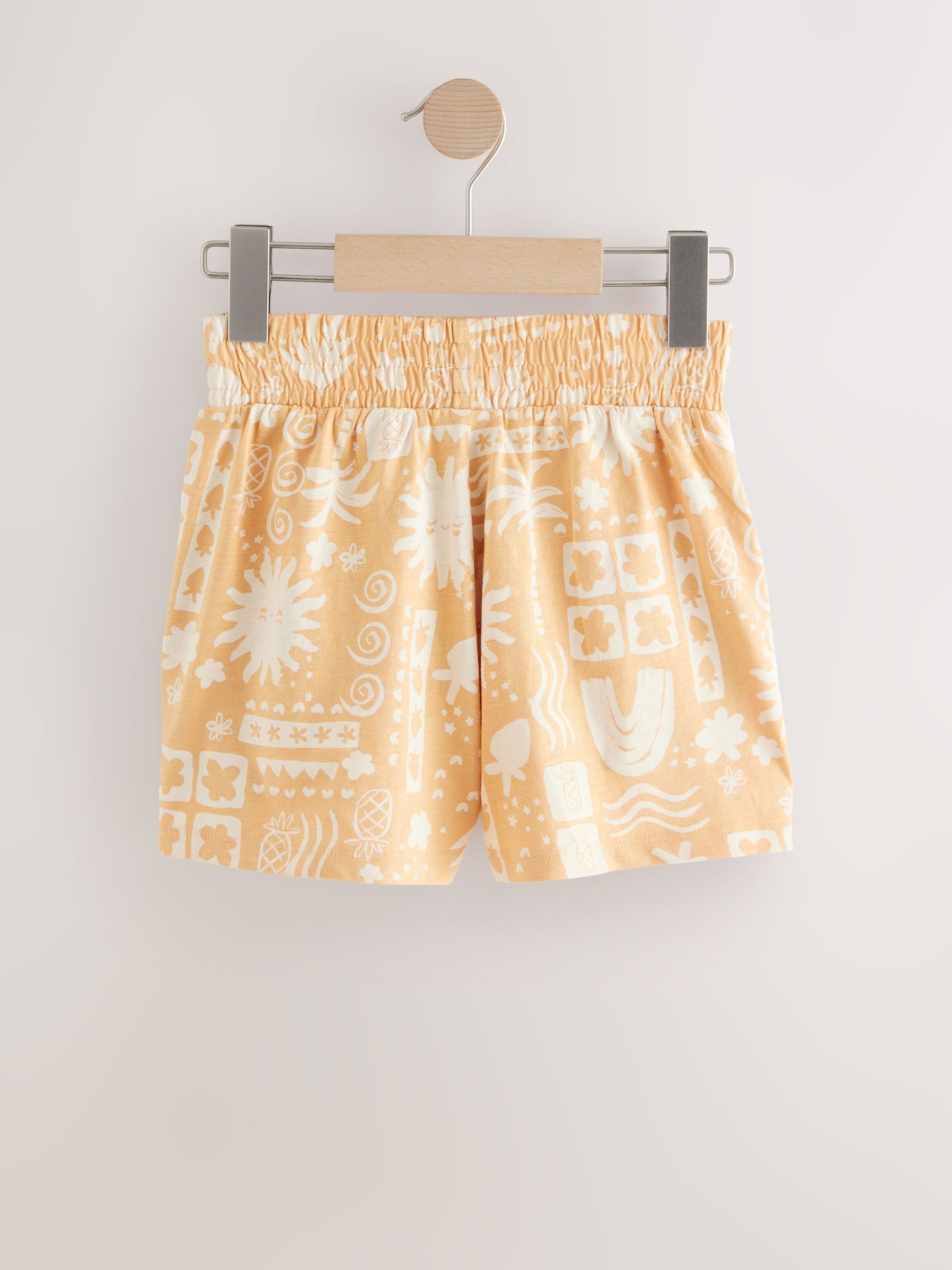 Monochrome/Ochre/Floral 100% Cotton Shorts 3 Pack (3-16yrs)