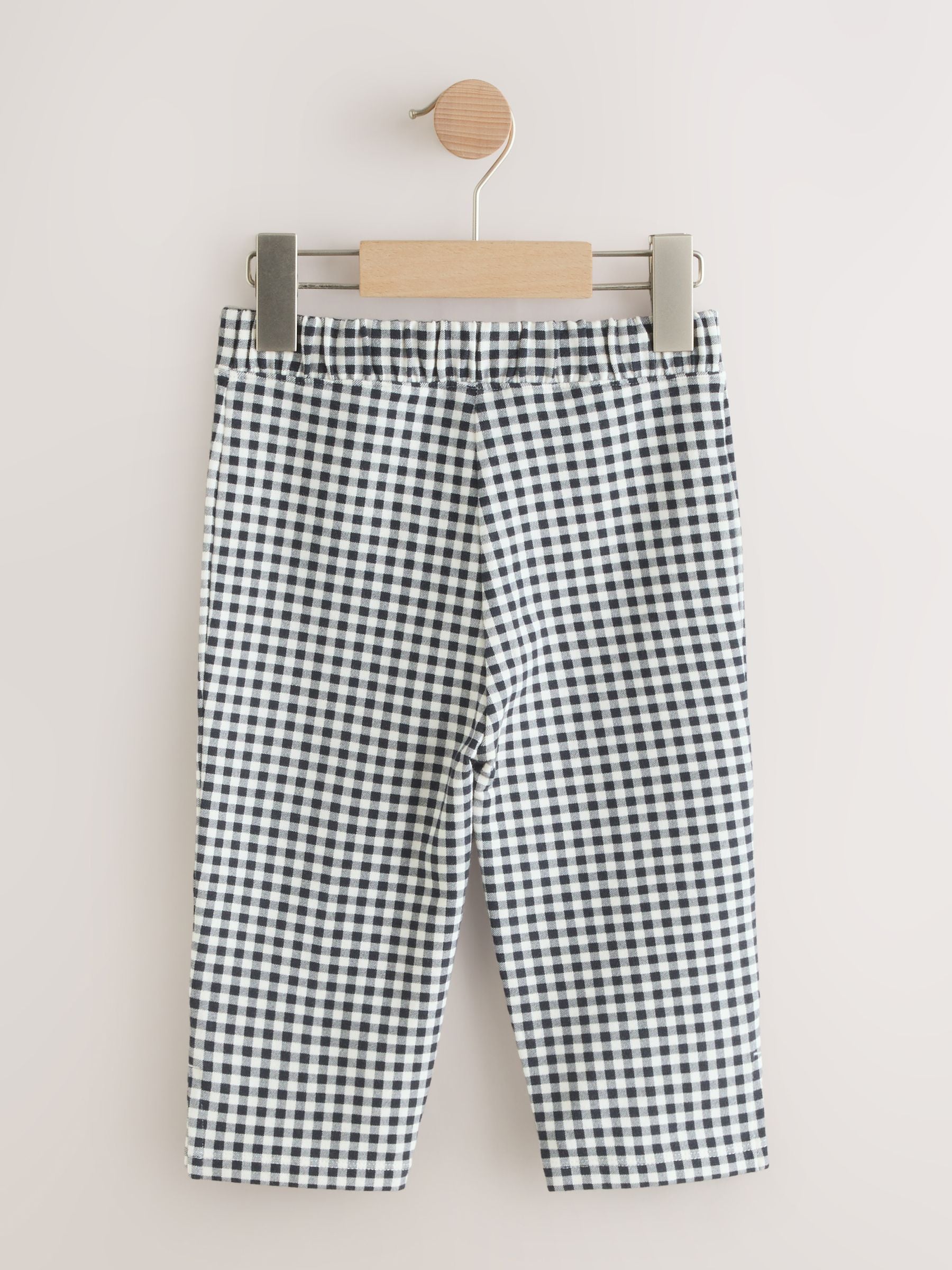 Black/White Gingham Capri Cropped Leggings (3-16yrs)