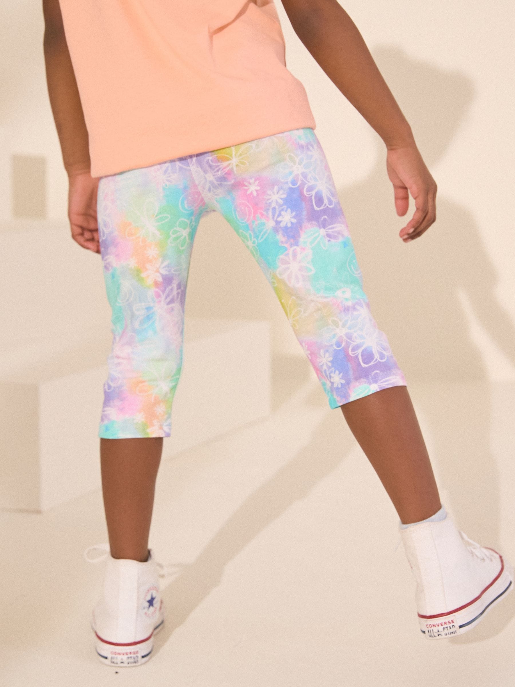 Tie Dye 1 Pack Cropped Leggings (3-16yrs)