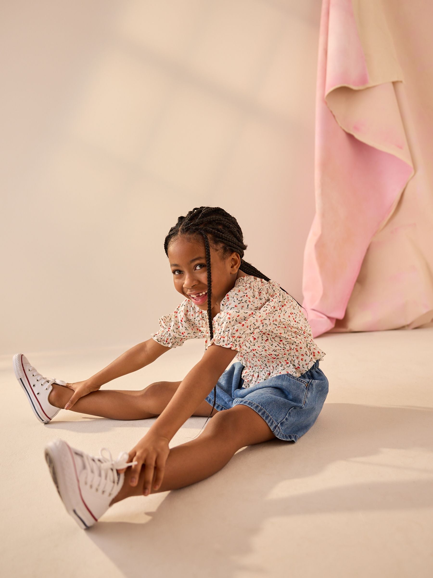 Cherry Print Shirred Blouse (3-16yrs)