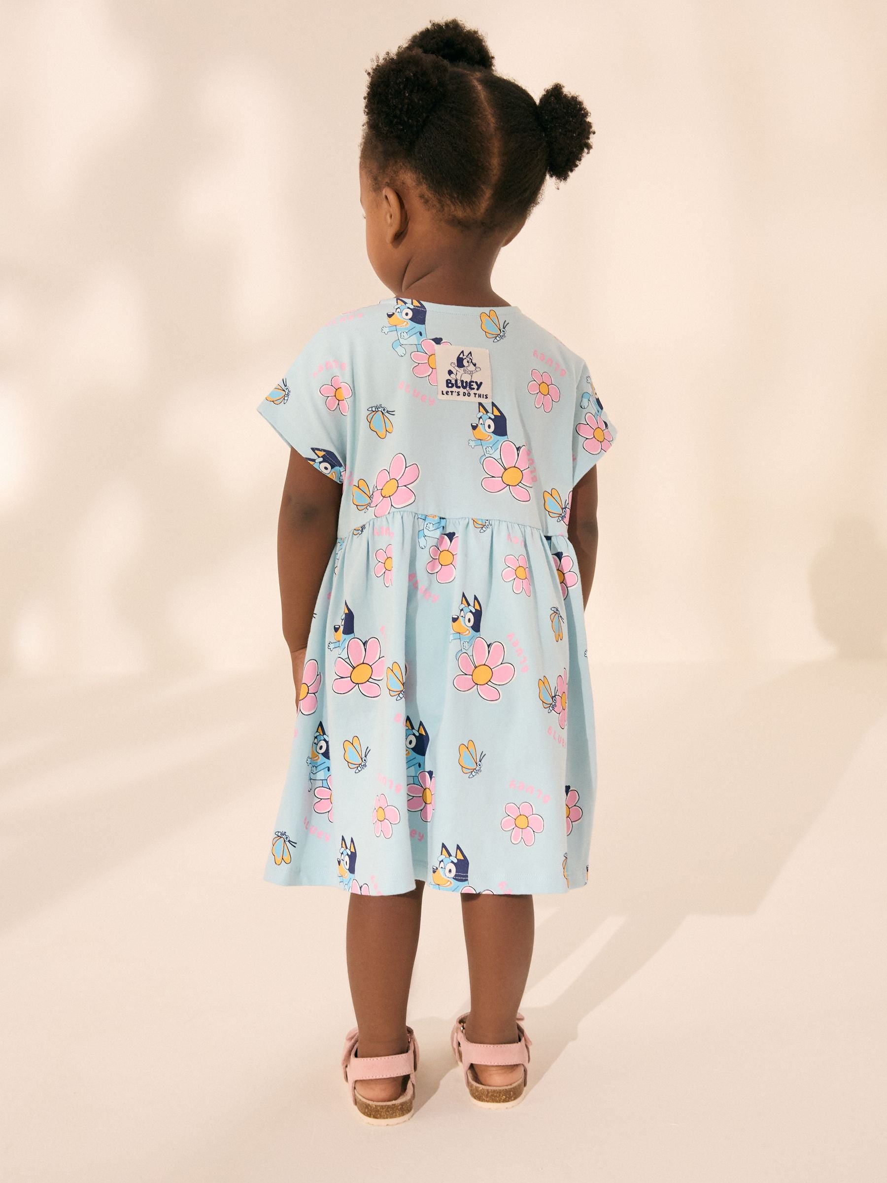 Blue Bluey Cotton Dress (12mths-7yrs)