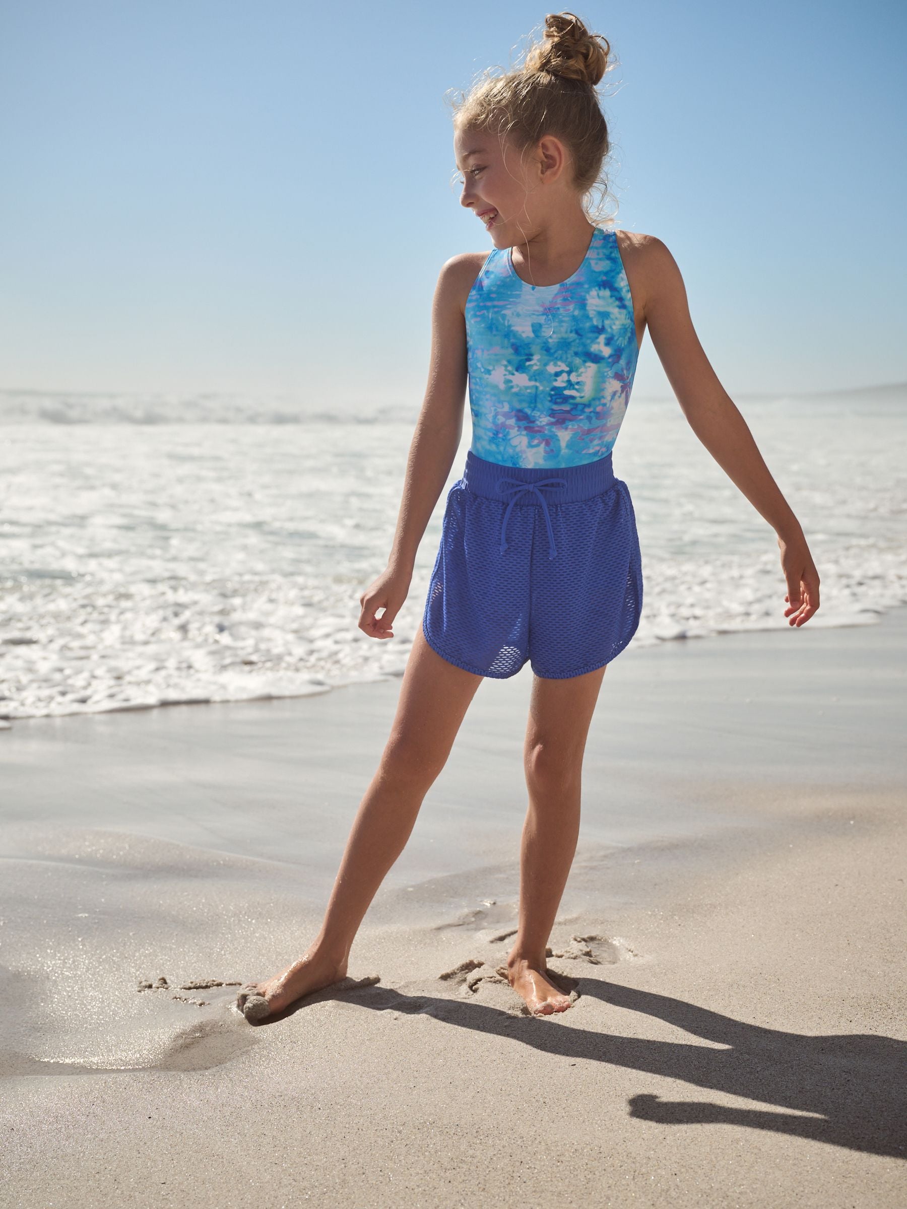 Cobalt Blue 2-in-1 Beach Shorts (3-16yrs)